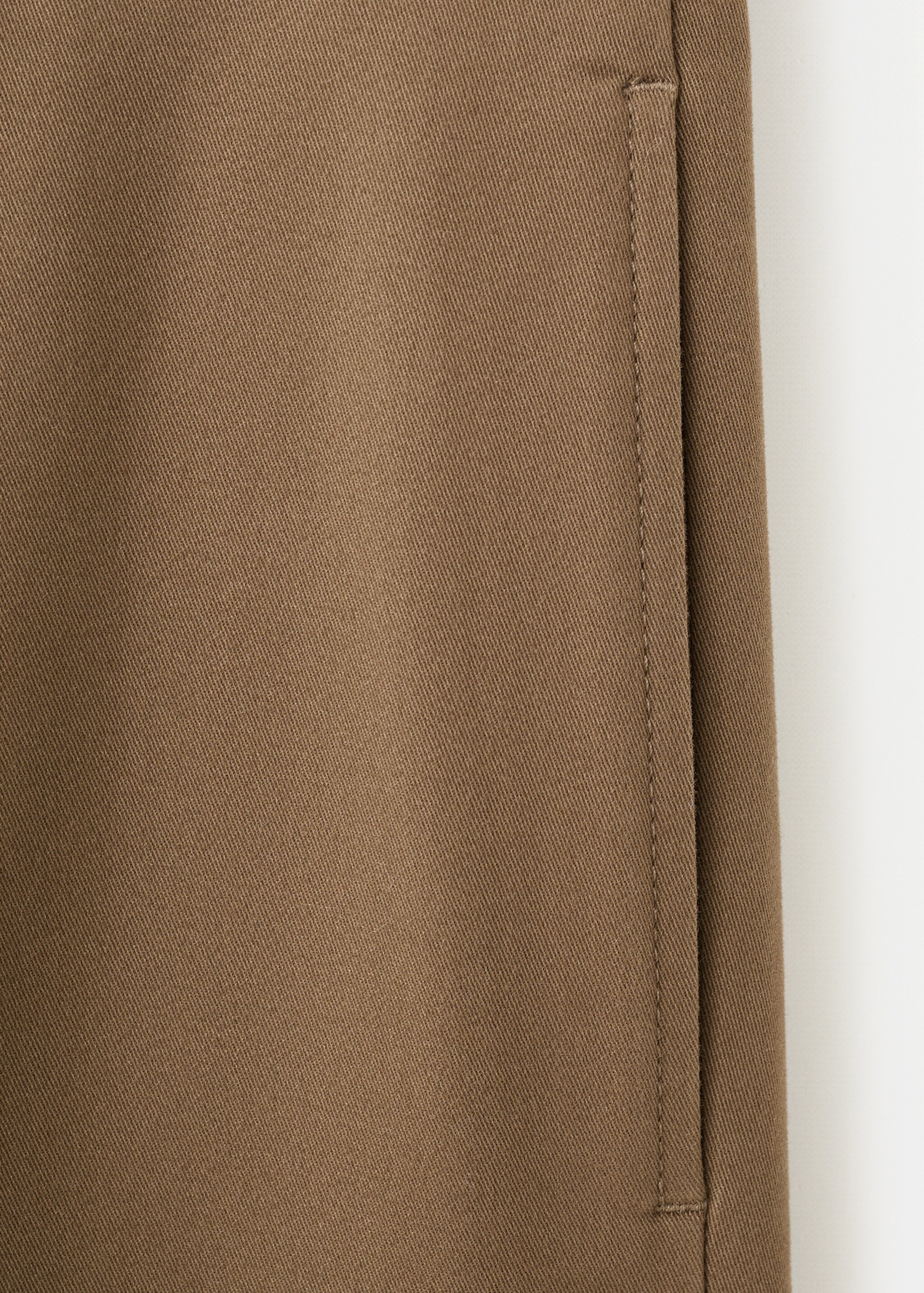 Slim fit cotton pants - Details of the article 0, Chocolate. Ref: 27081257-00.