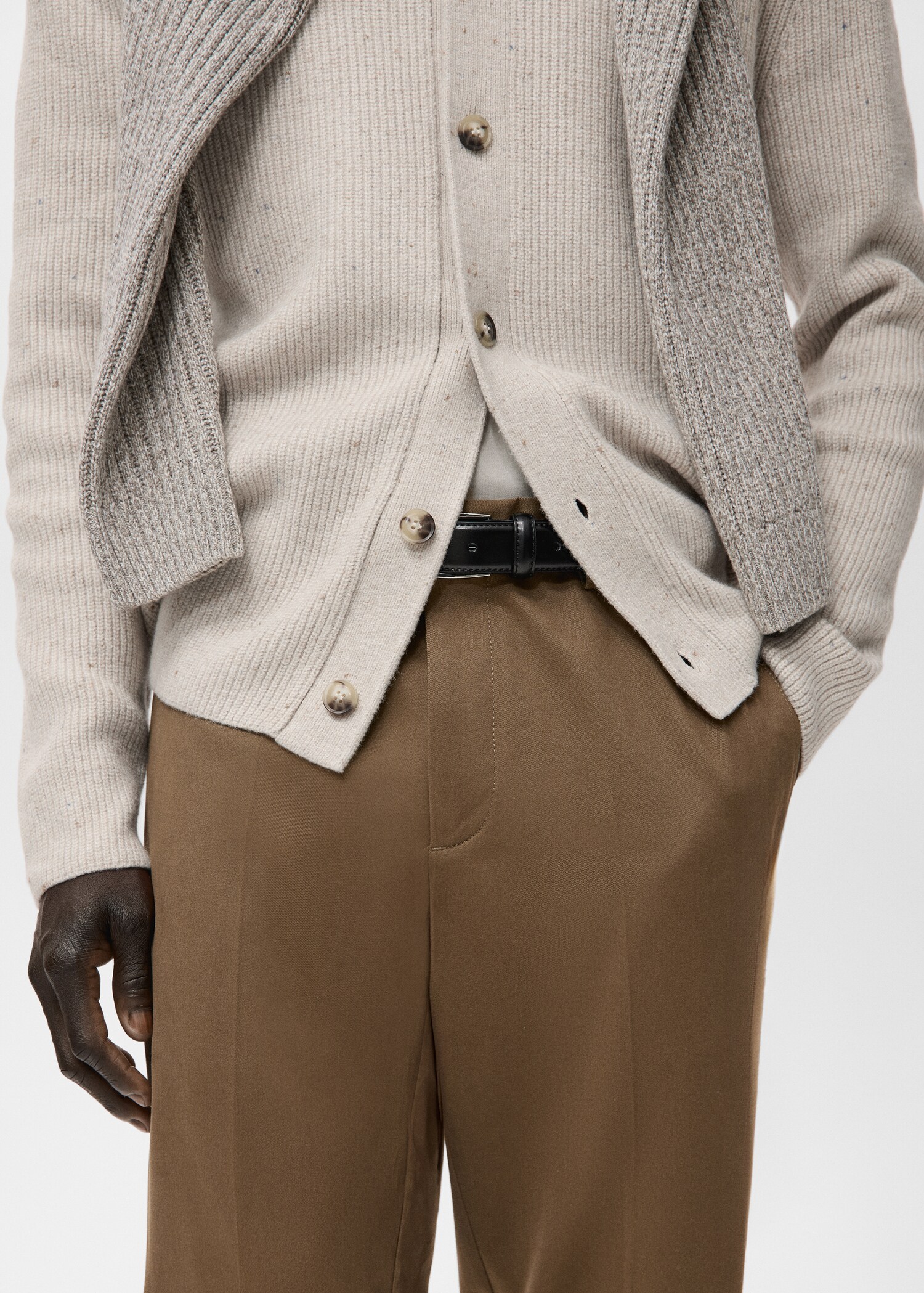 Slim fit cotton pants - Details of the article 1