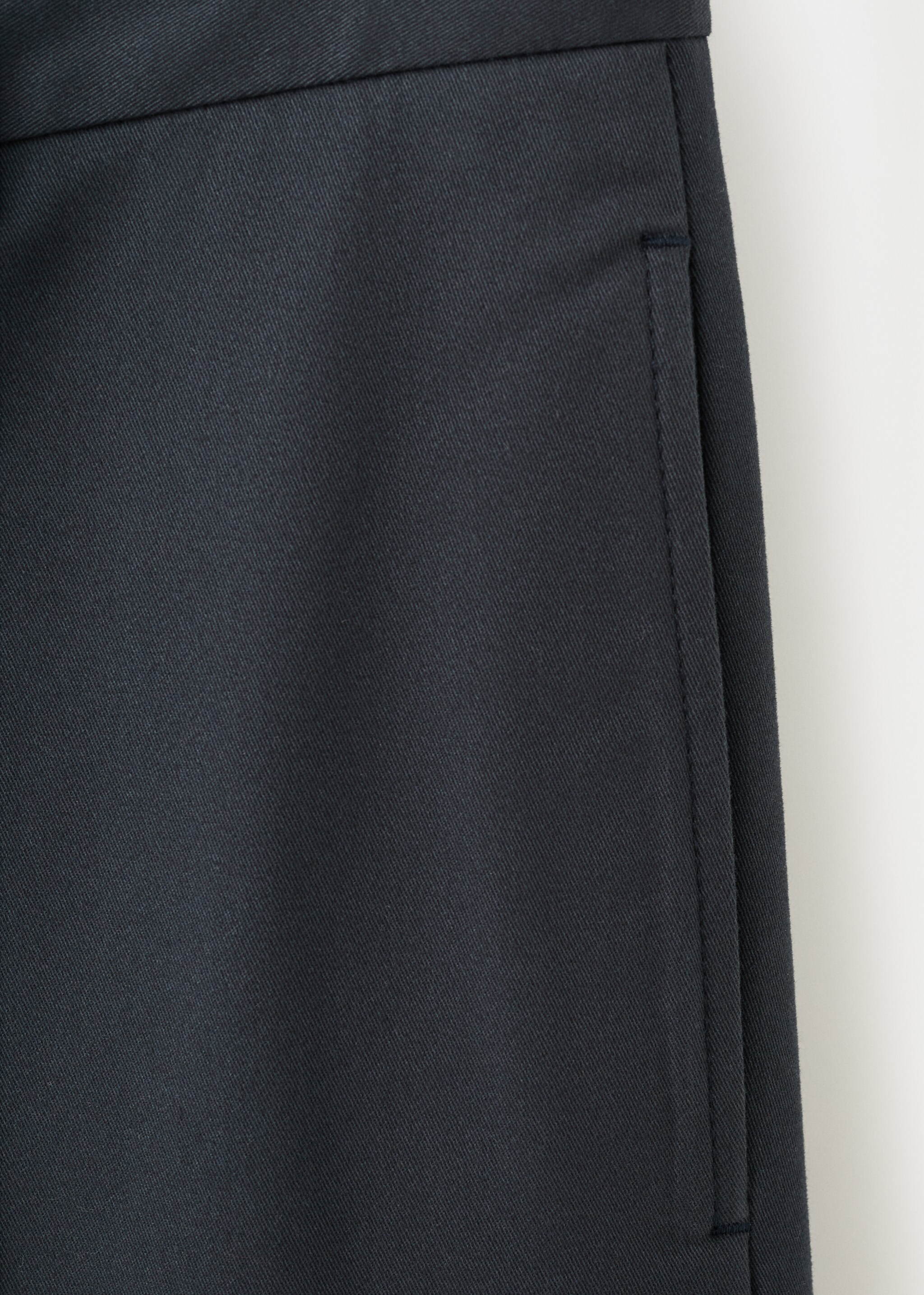 Slim fit cotton pants - Details of the article 0, Navy. Ref: 27081257-00.