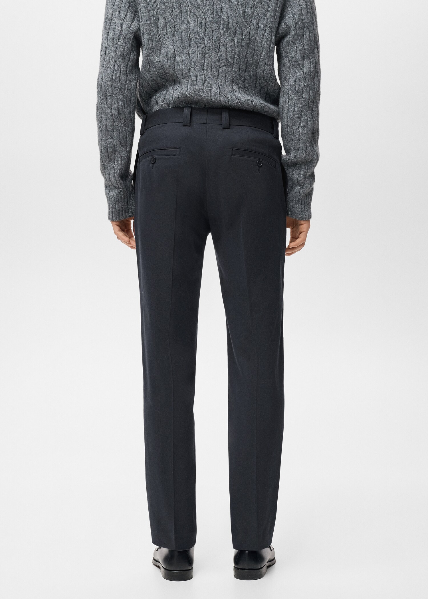 Slim fit cotton pants - Reverse of the article