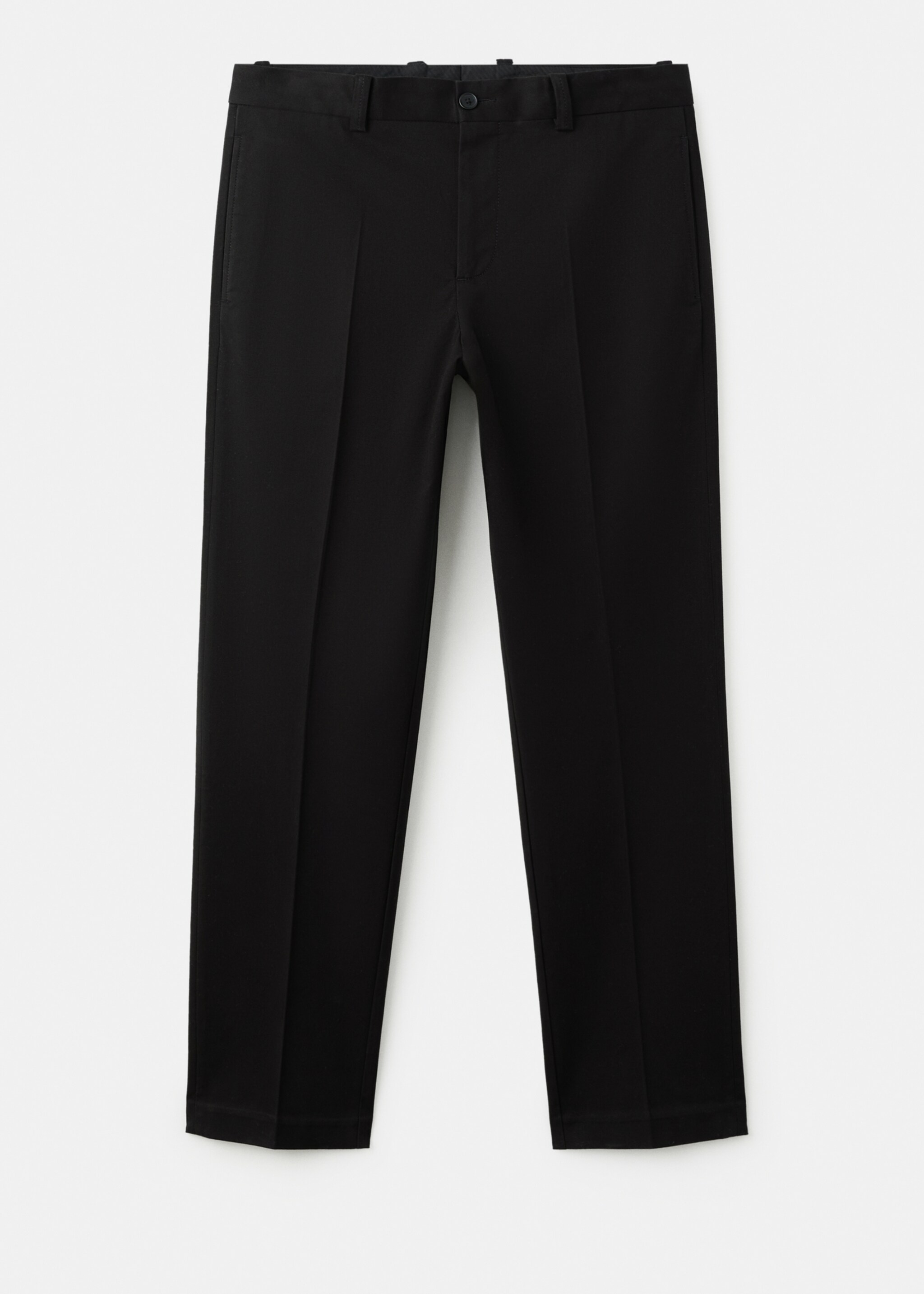 Slim fit cotton pants - Article without model, Black. Ref: 27081257-00.