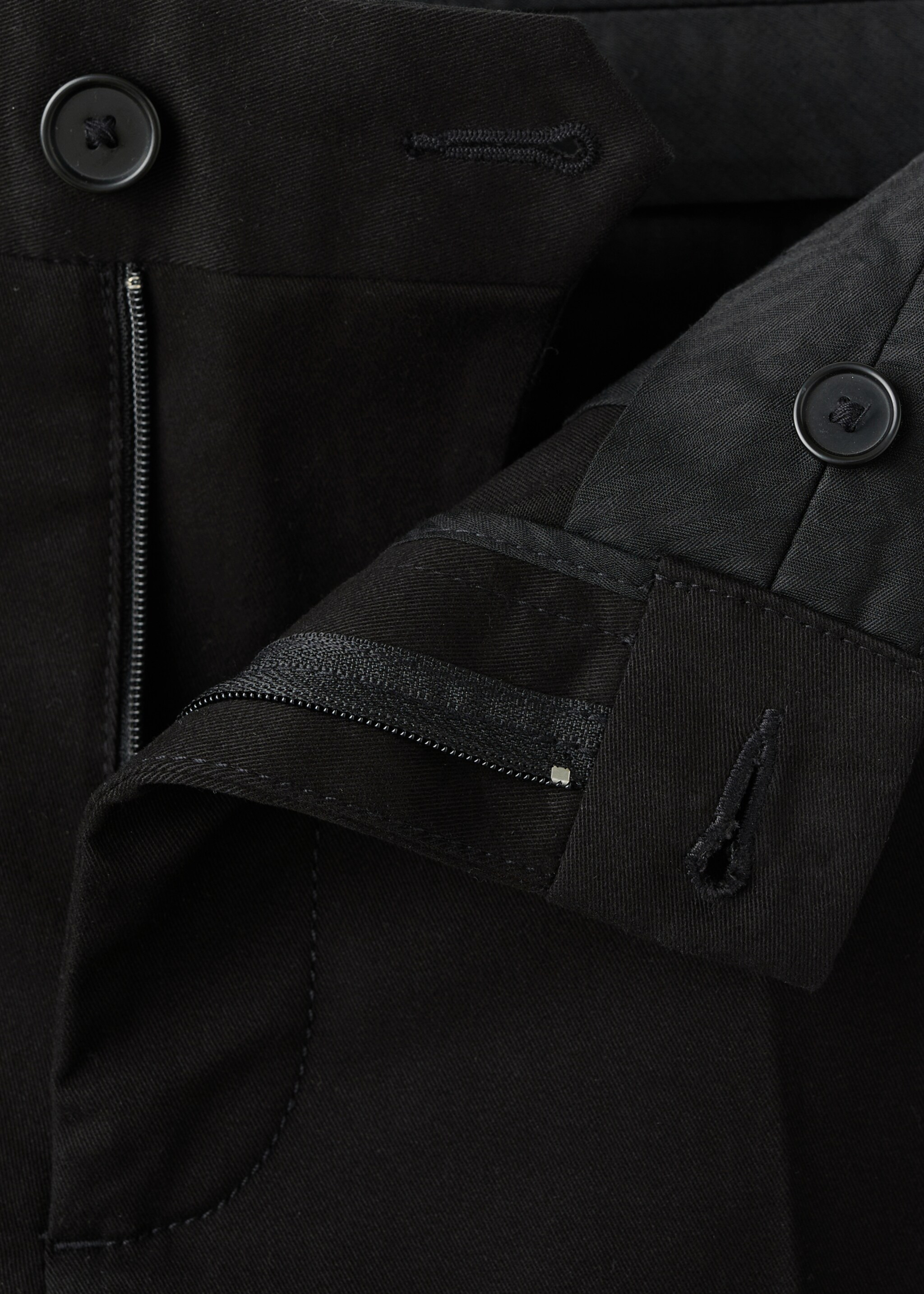 Slim fit cotton pants - Details of the article 0, Black. Ref: 27081257-00.