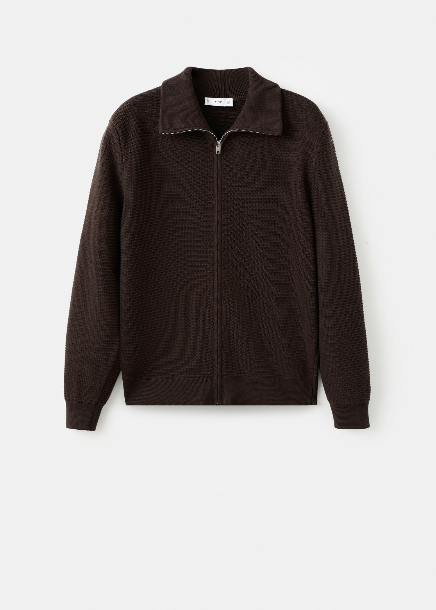 Structured knitted cardigan with zip - Article without model