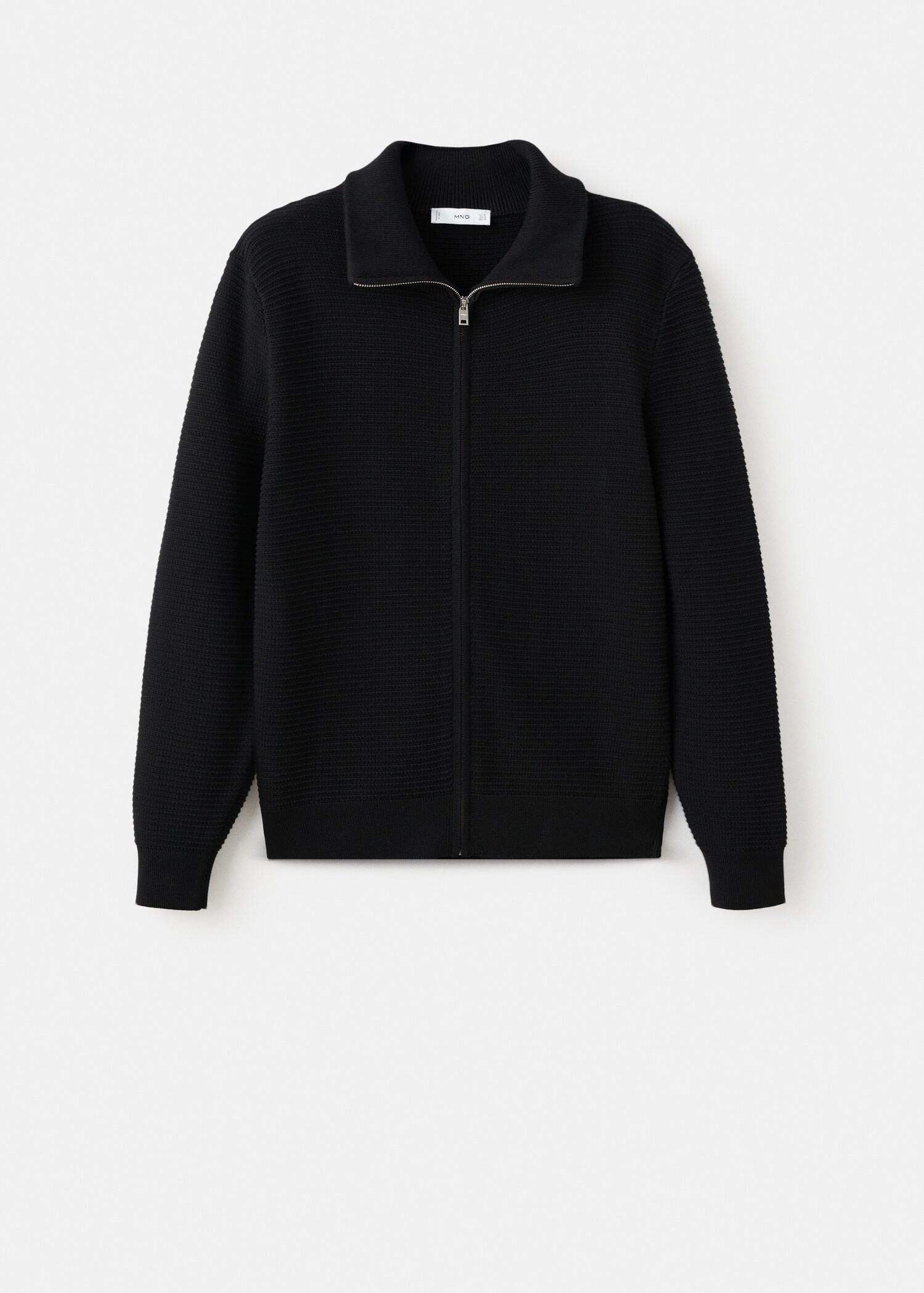 Structured knitted cardigan with zip - Article without model