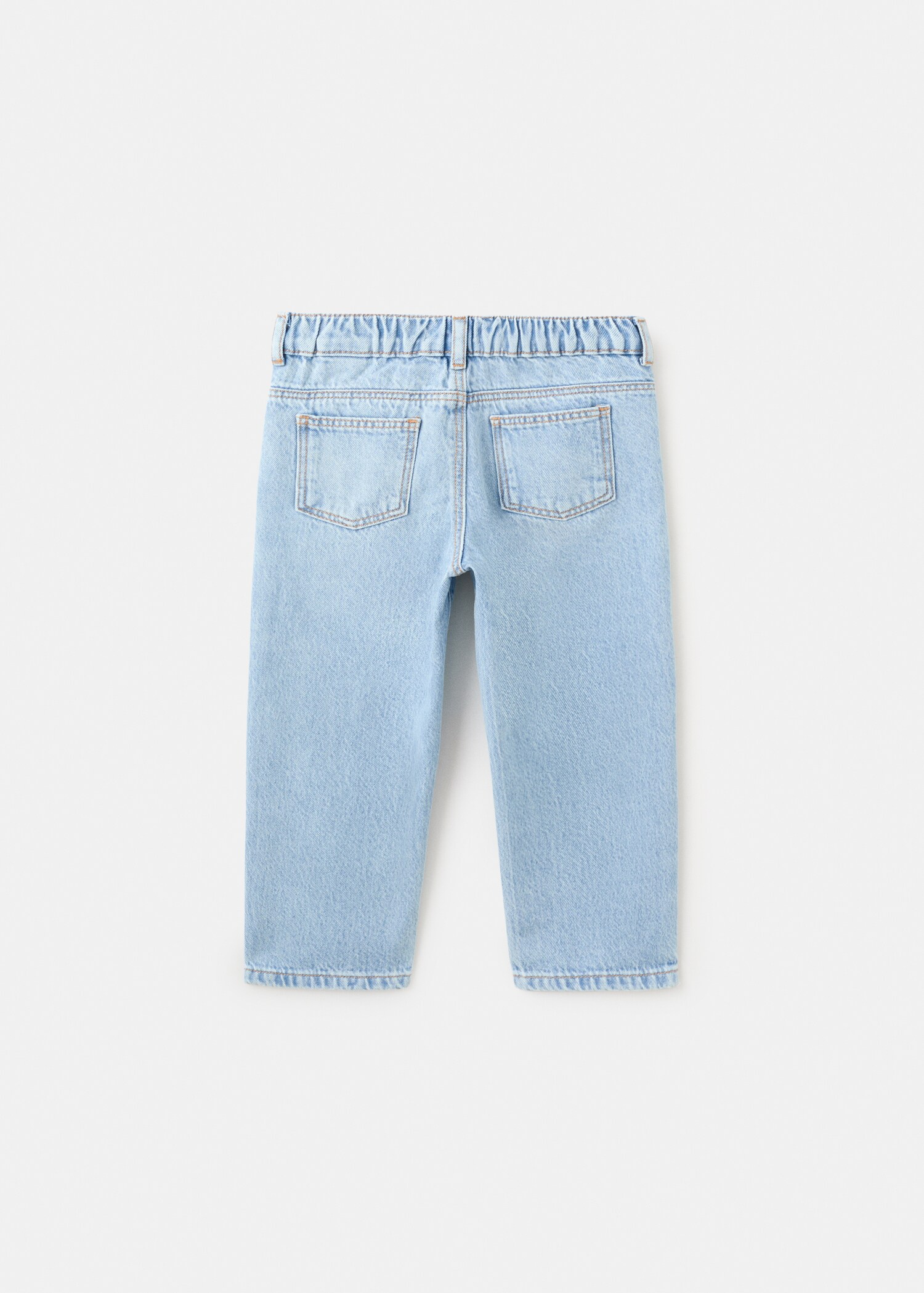 Straight-fit jeans with elastic waist - Reverse of the article