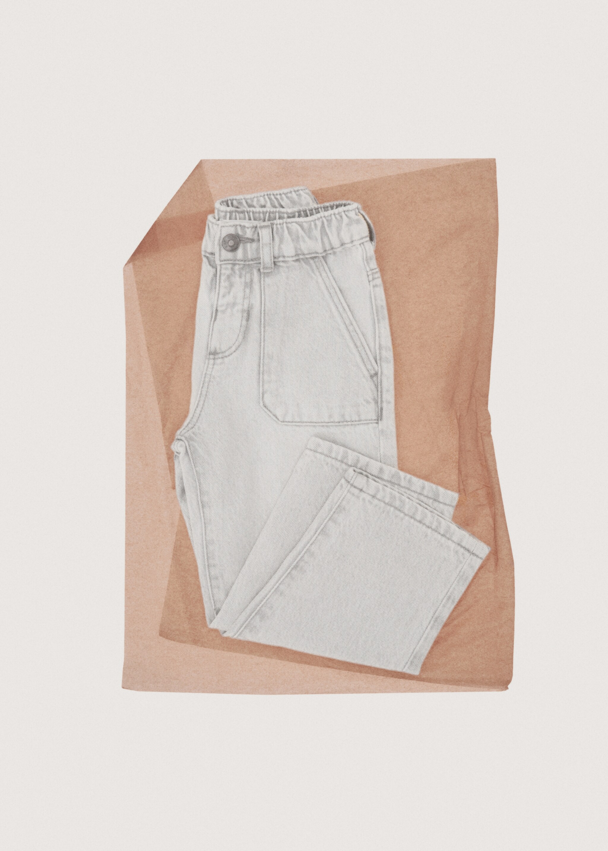 Gerade Jeans mit Stretchbund - Detail des Artikels 7, Denim Grau. Ref: 27081261-00.