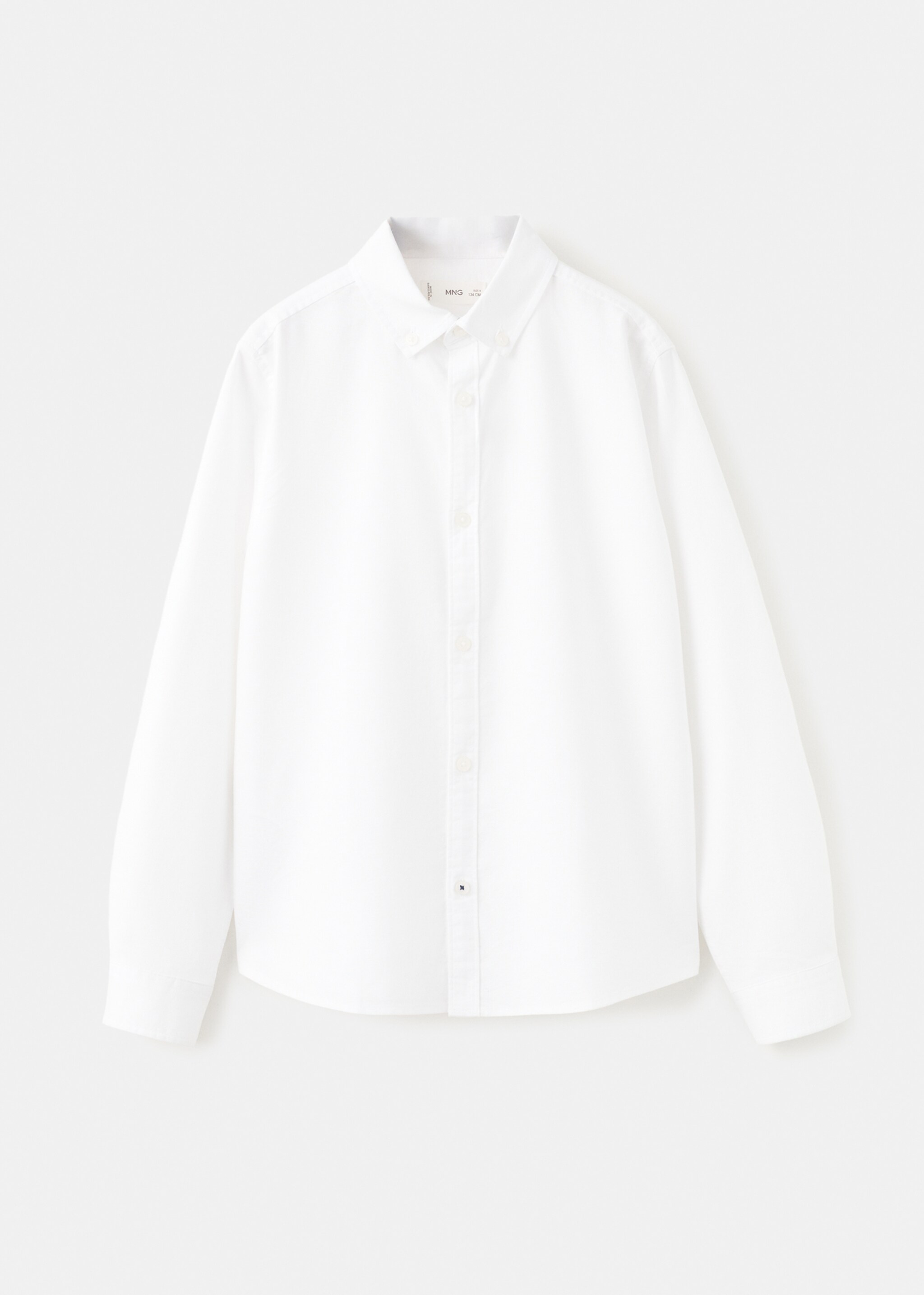 Oxford cotton shirt - Article without model, White. Ref: 27081263-00.
