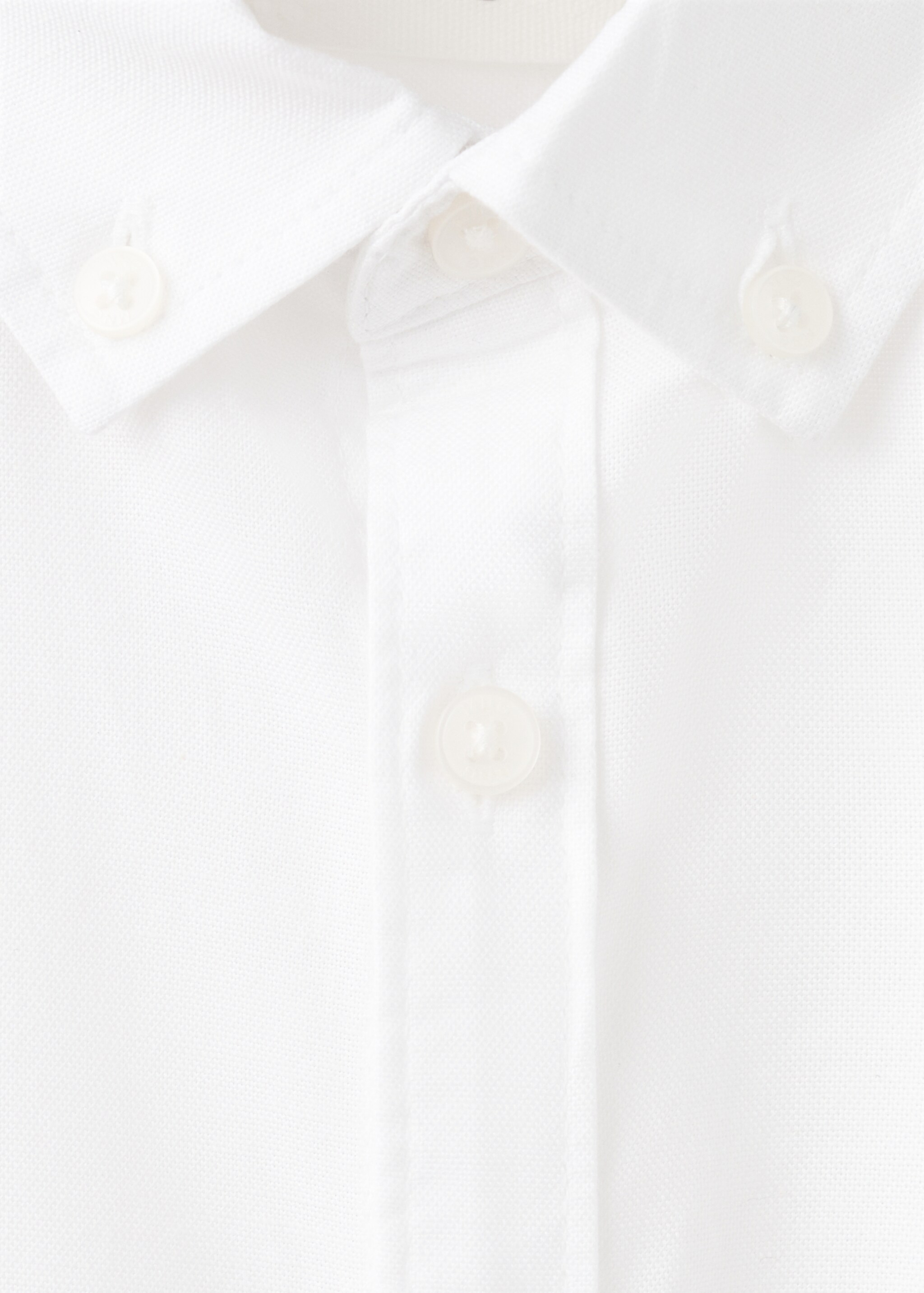 Oxford cotton shirt - Details of the article 8, White. Ref: 27081263-00.