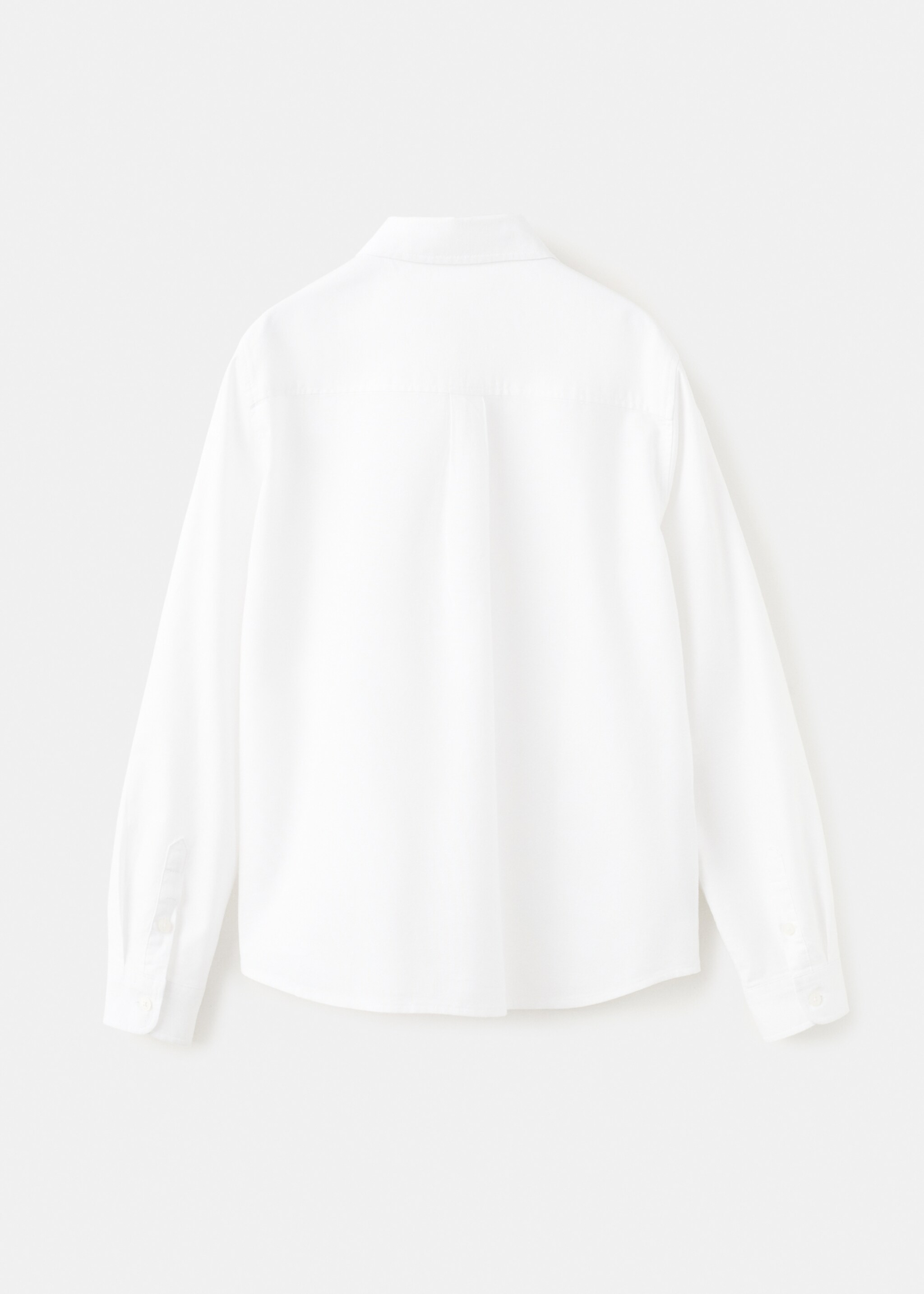 Oxford cotton shirt - Reverse of the article, White. Ref: 27081263-00.