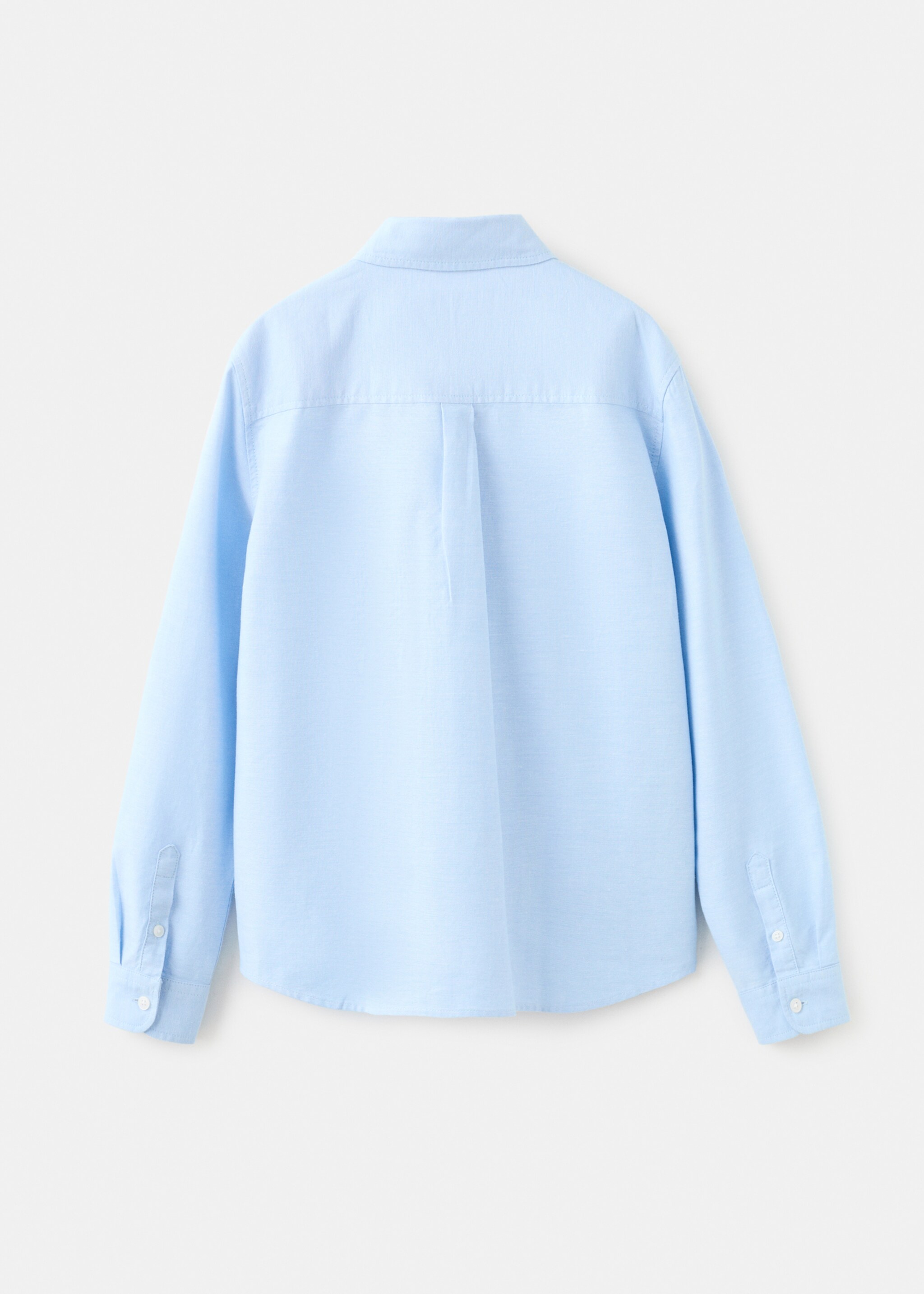 Oxford cotton shirt - Reverse of the article, Sky Blue. Ref: 27081263-00.