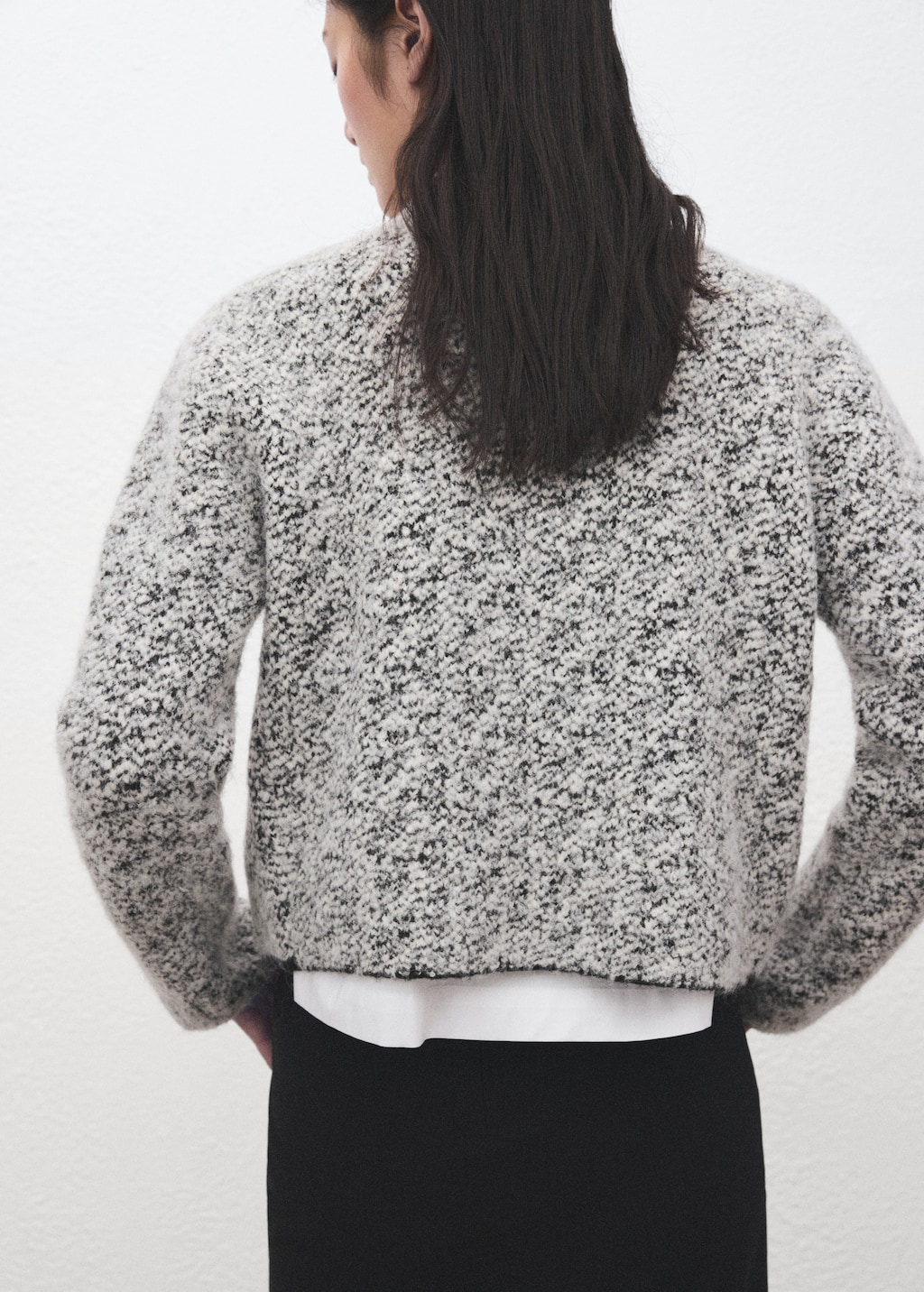 Mango Flecked cotton-blend jacket