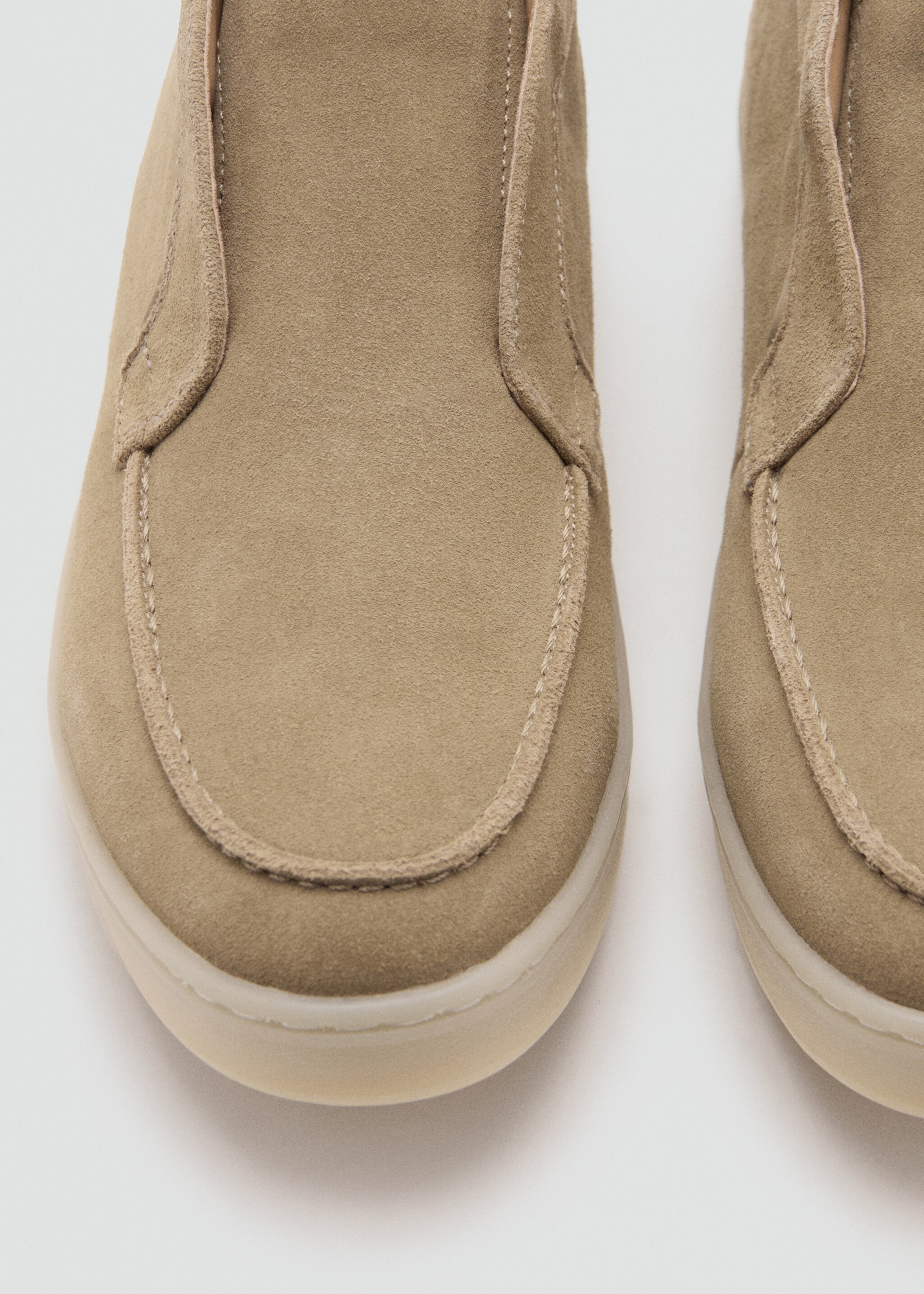 Enkellaarzen van suède en leer - Detail van het artikel 2, Zand. Ref: 27081266-00.