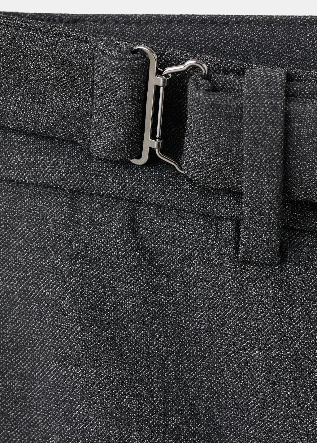 Belt straight-fit pants