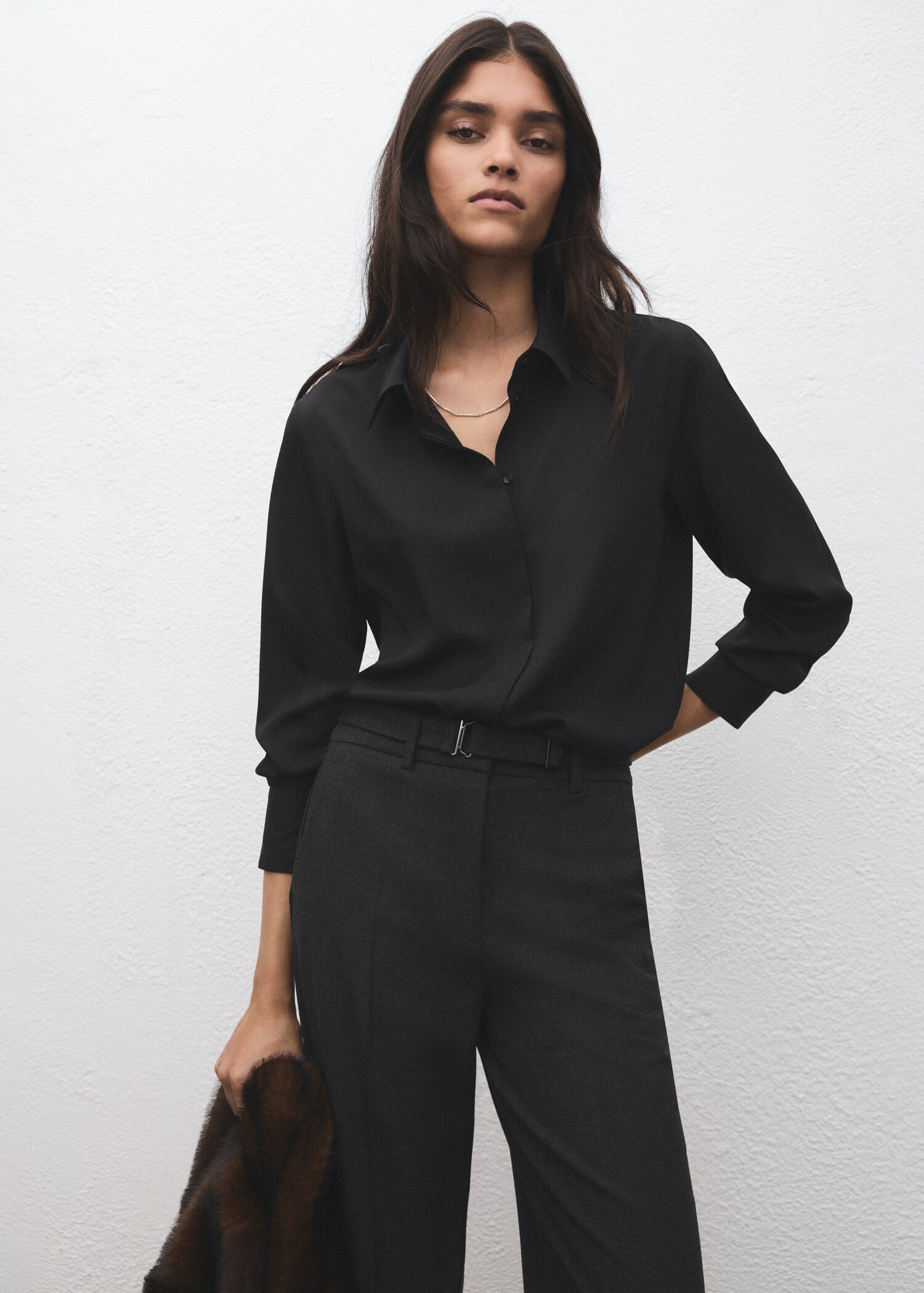 Belt straight-fit trousers - Details of the article 1