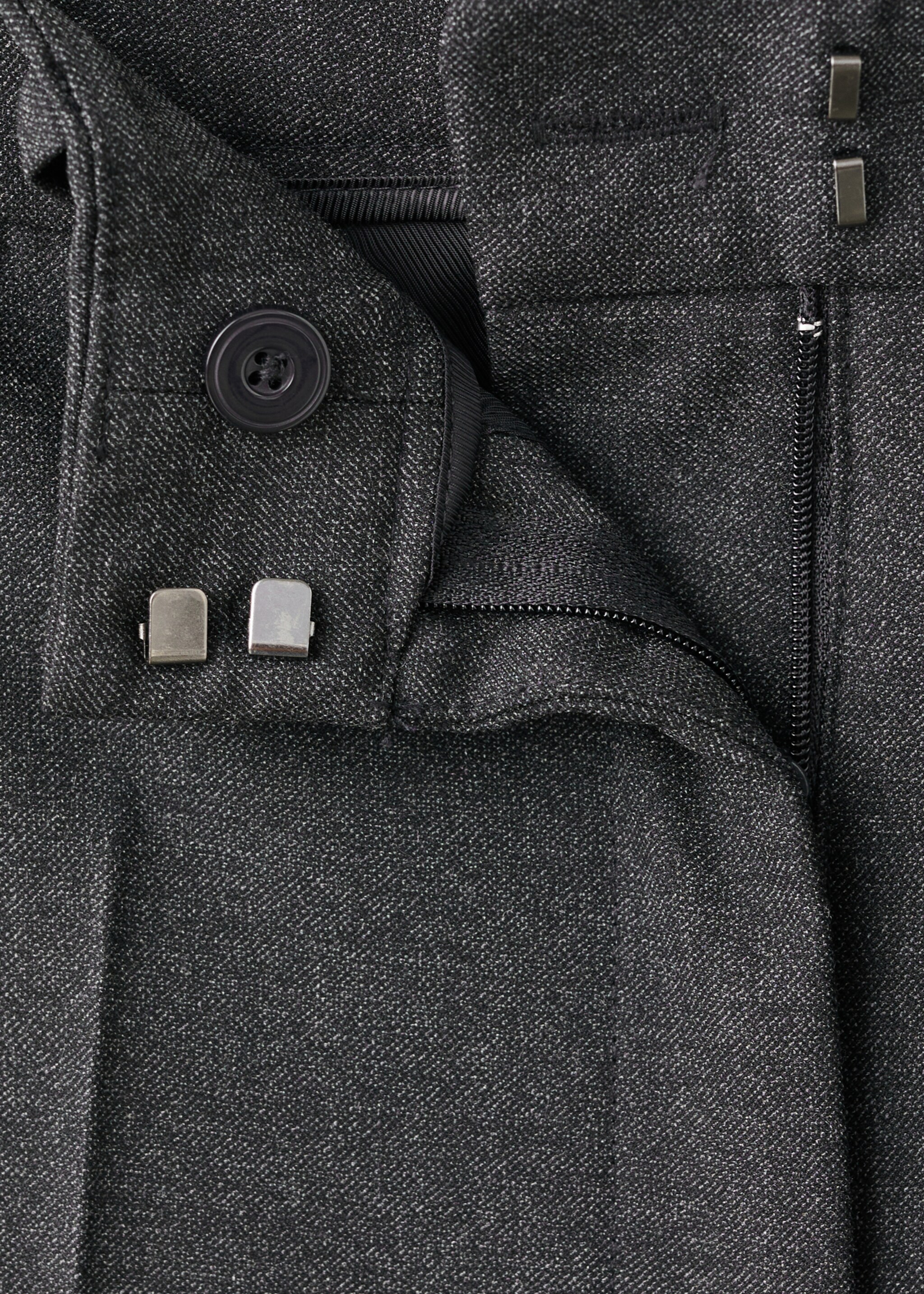 Belt straight-fit trousers - Details of the article 8, Grey. Ref: 27081268-00.