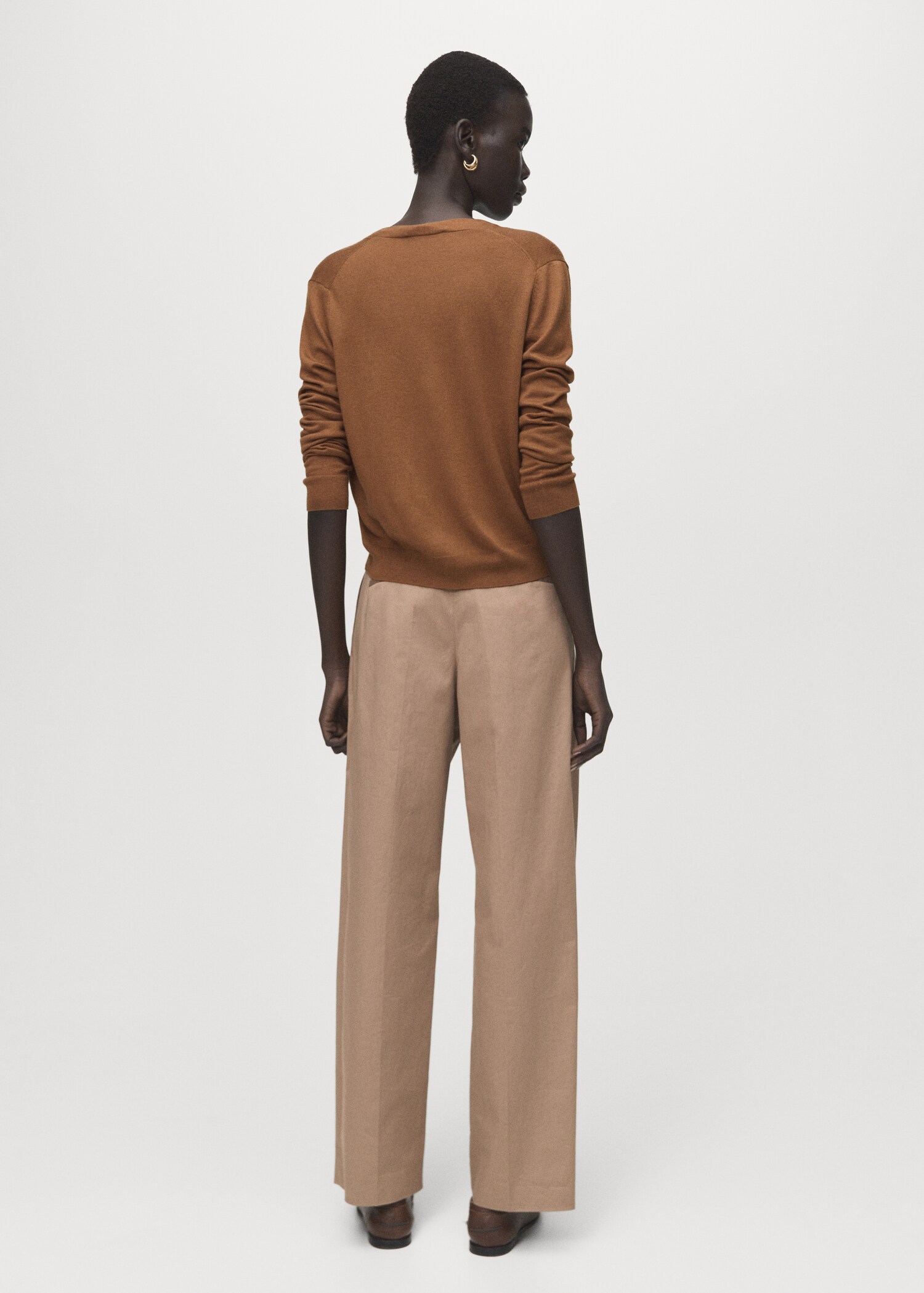 Cardigan maille col V - Verso de l’article