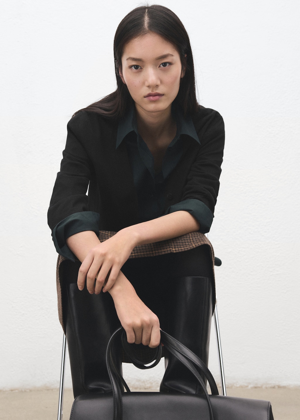 Mango V-neck knitted cardigan