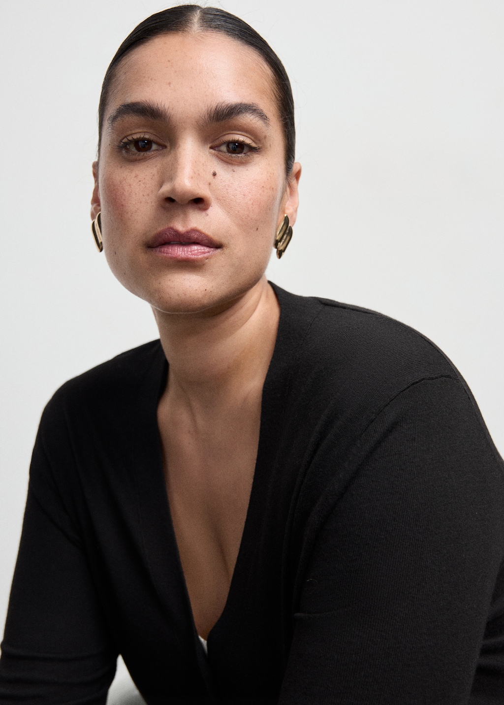 Mango V-neck knitted cardigan