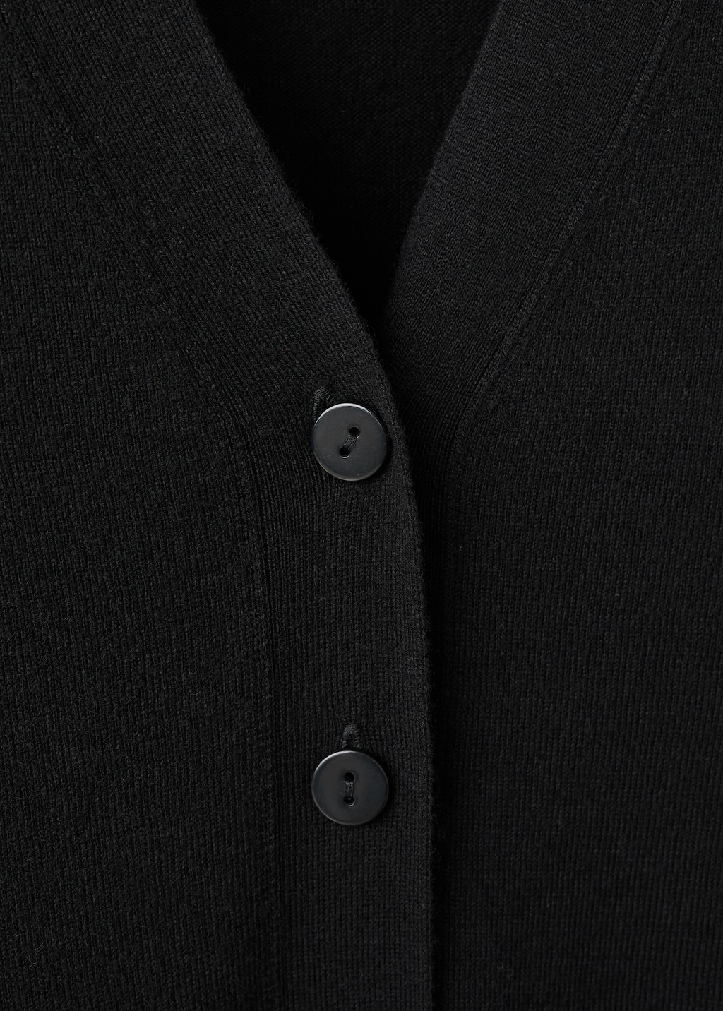 V-neck knitted cardigan