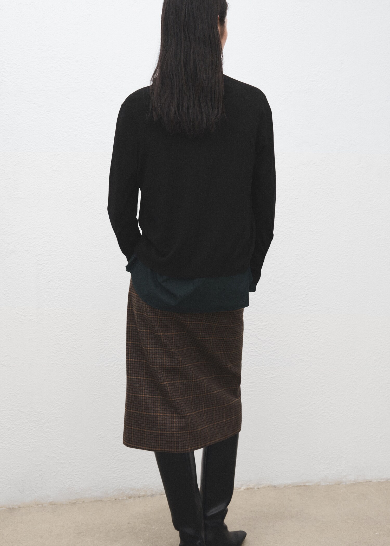 Cardigan maille col V - Verso de l’article