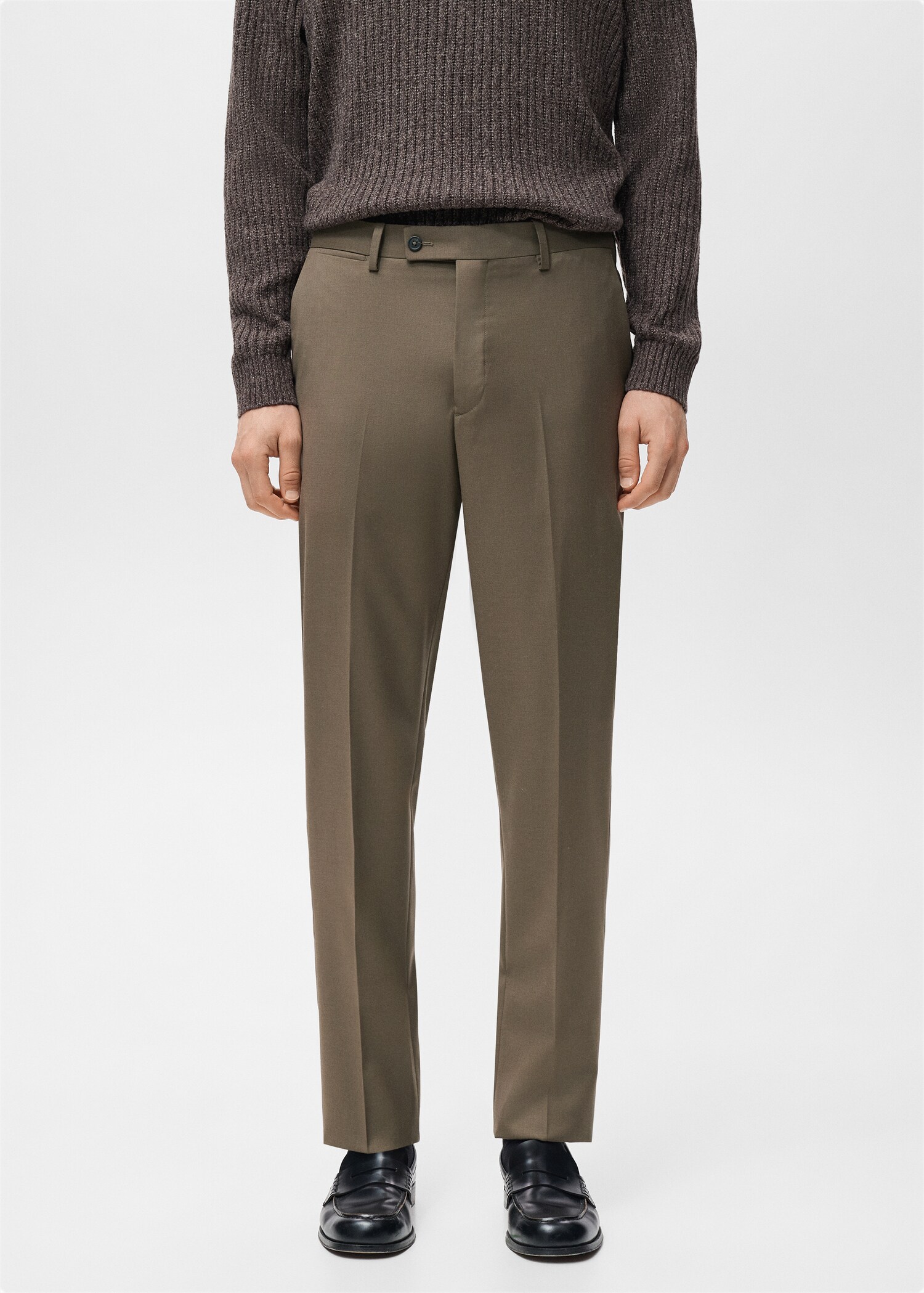 Turin 100% virgin wool suit trousers - Medium plane