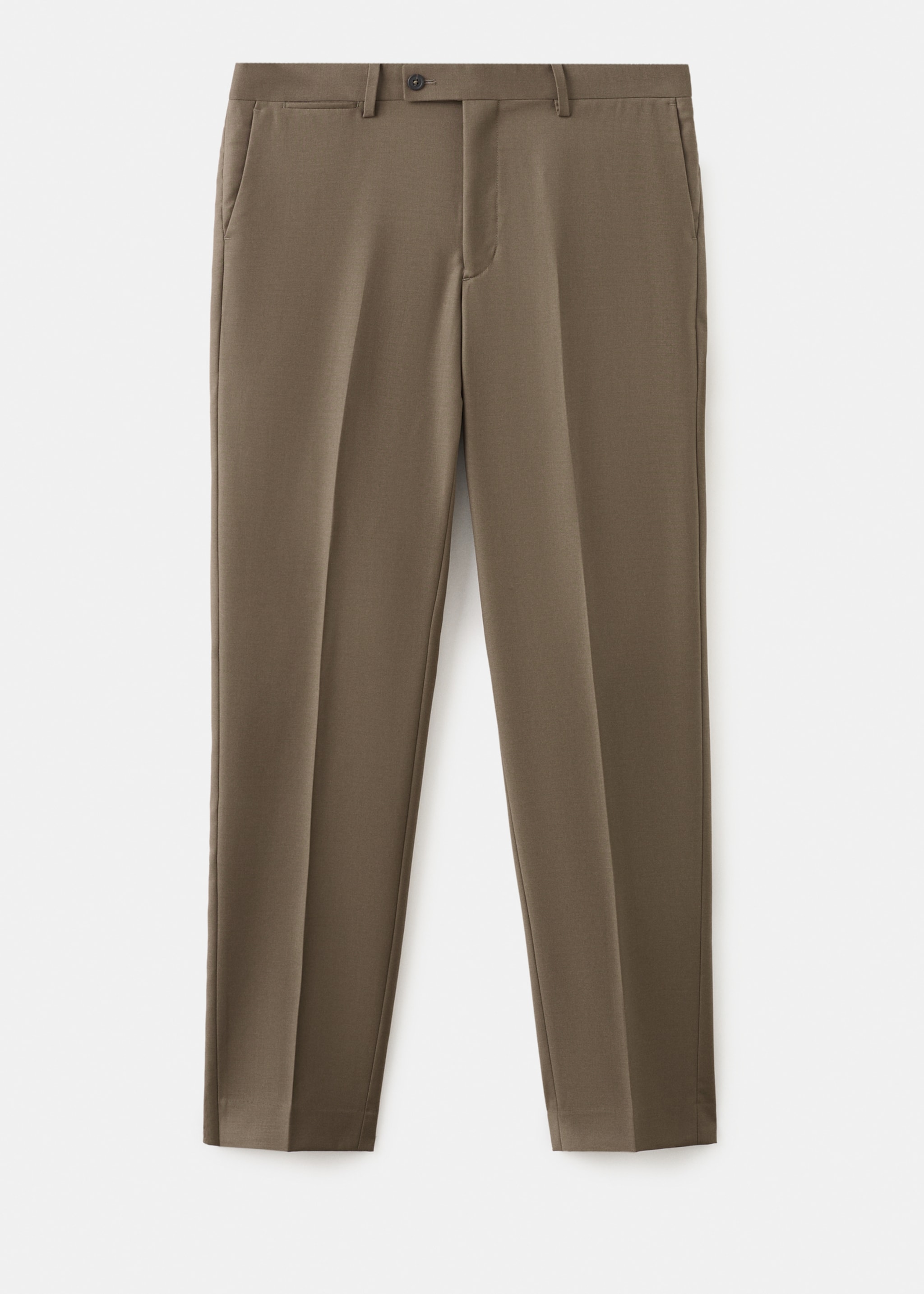 Turin 100% virgin wool suit trousers - Article without model, Brown. Ref: 27081271-00.
