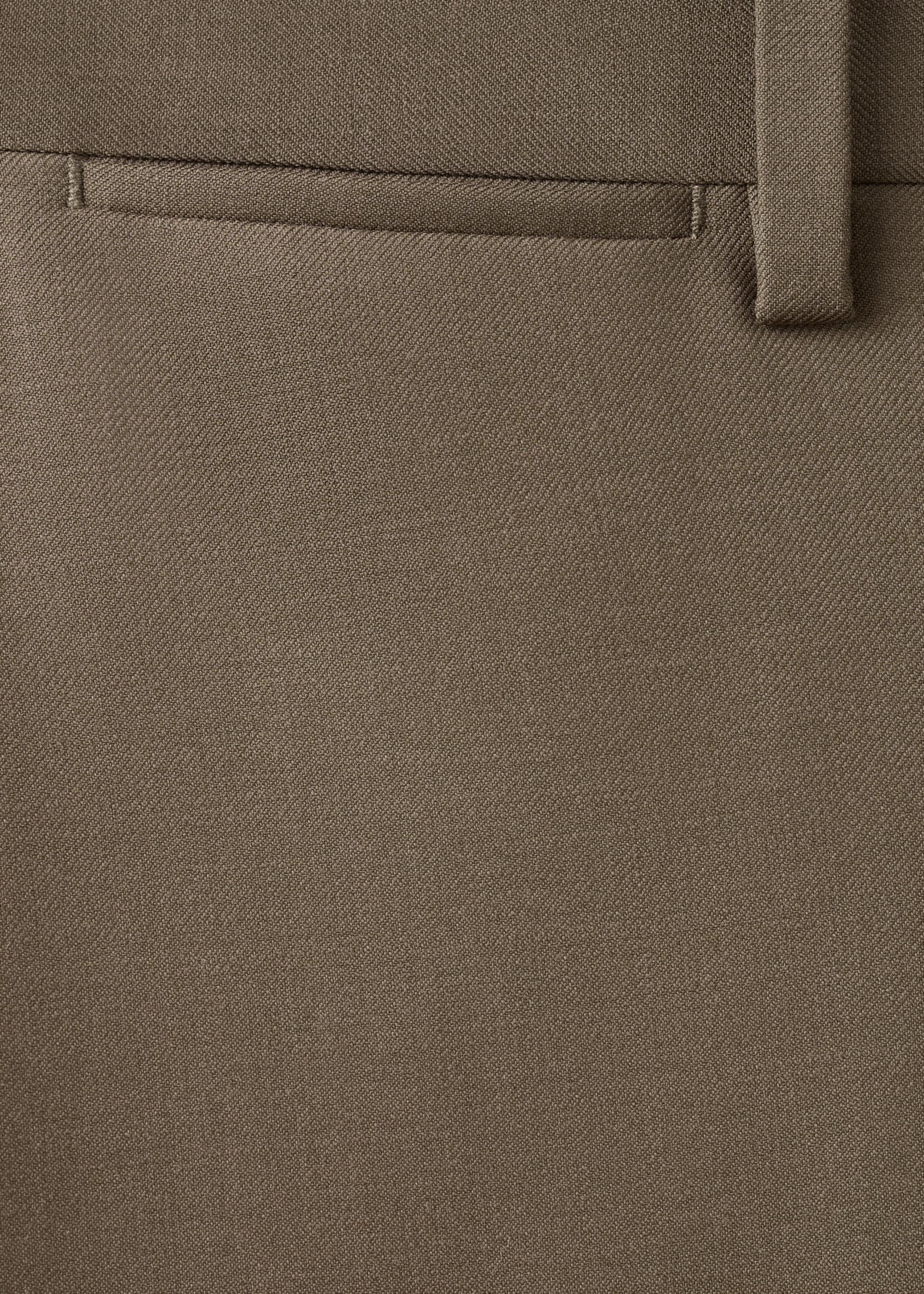 Turin 100% virgin wool suit trousers - Details of the article 0, Brown. Ref: 27081271-00.