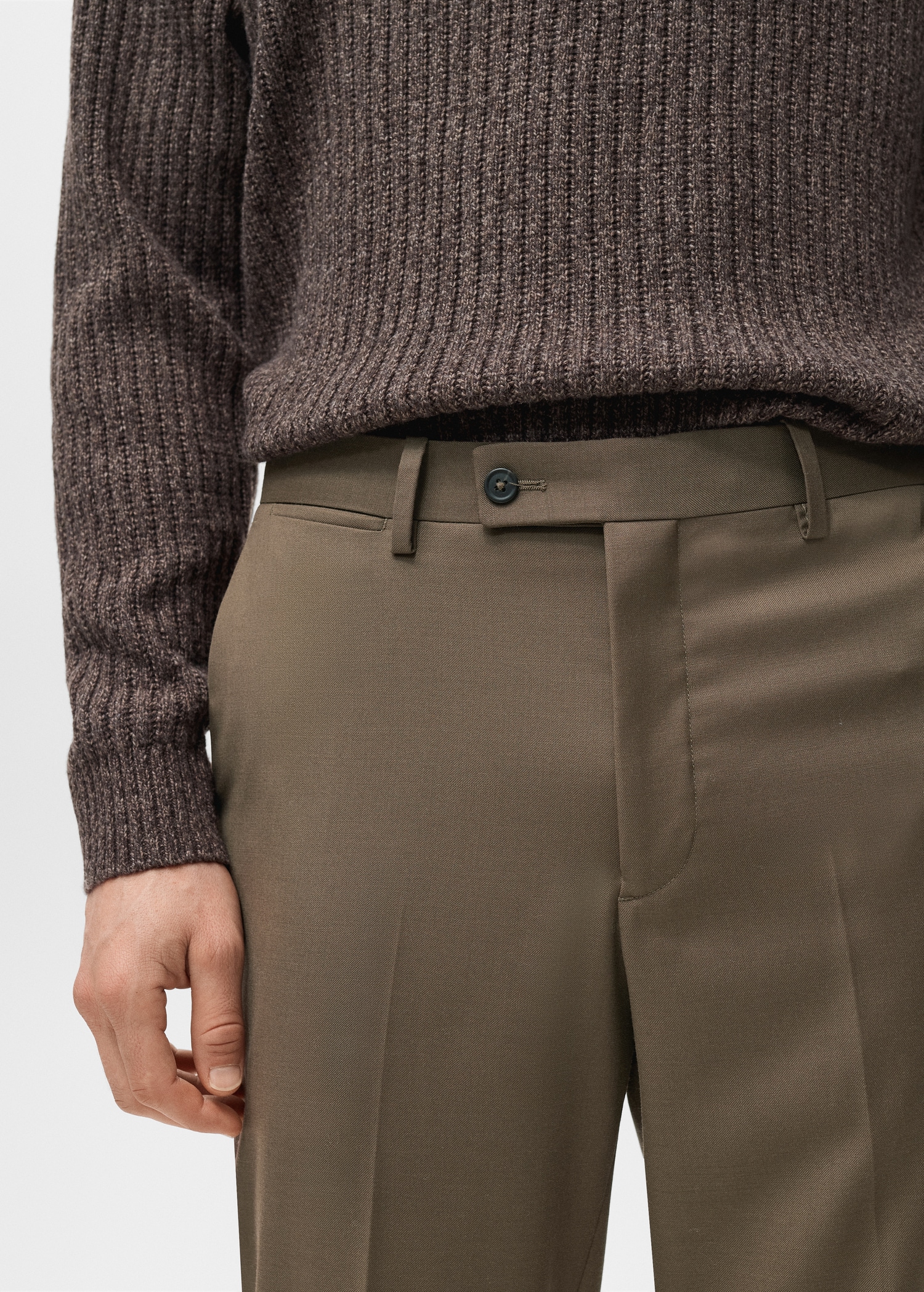 Turin 100% virgin wool suit trousers - Details of the article 1