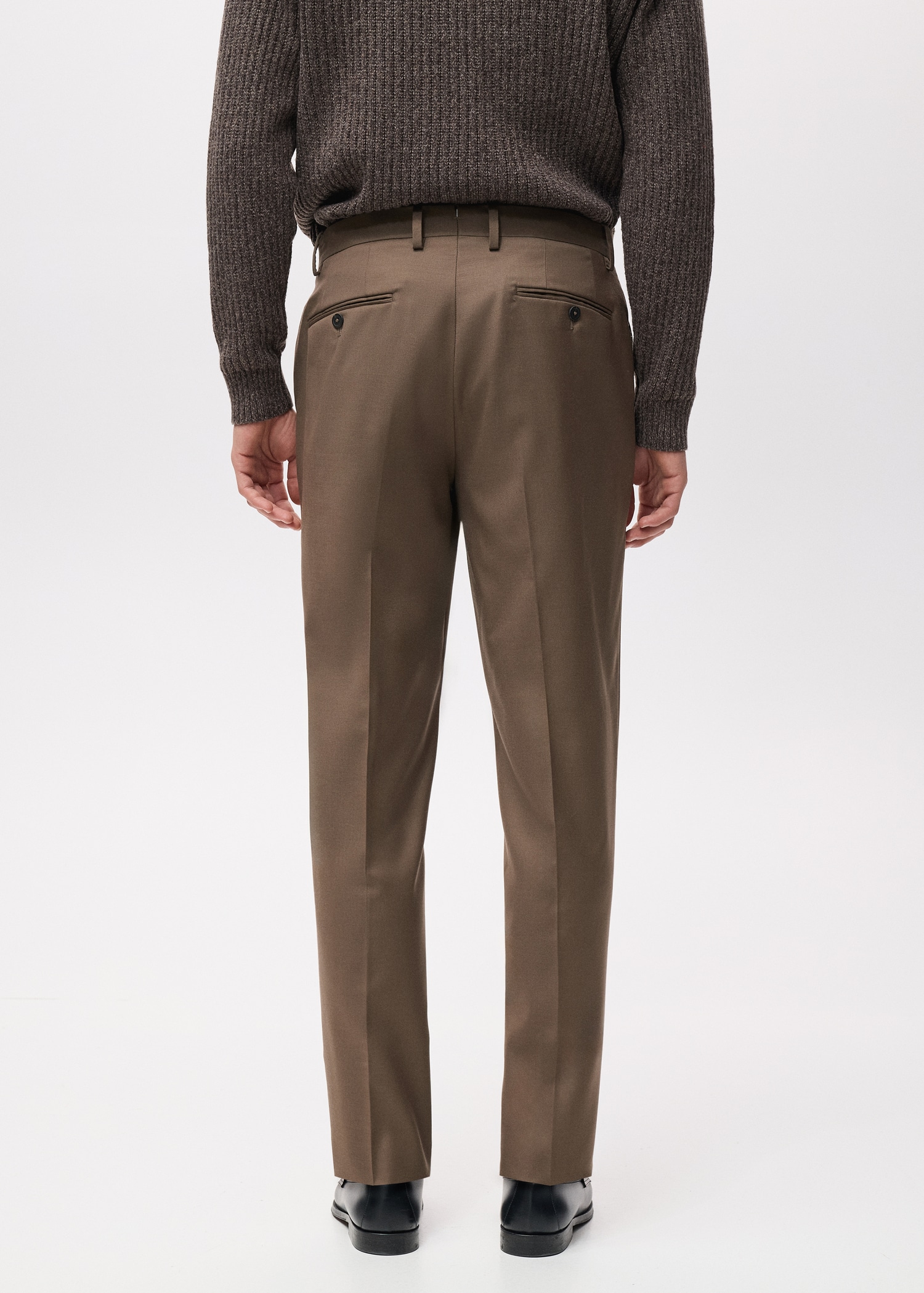 Turin 100% virgin wool suit trousers - Reverse of the article