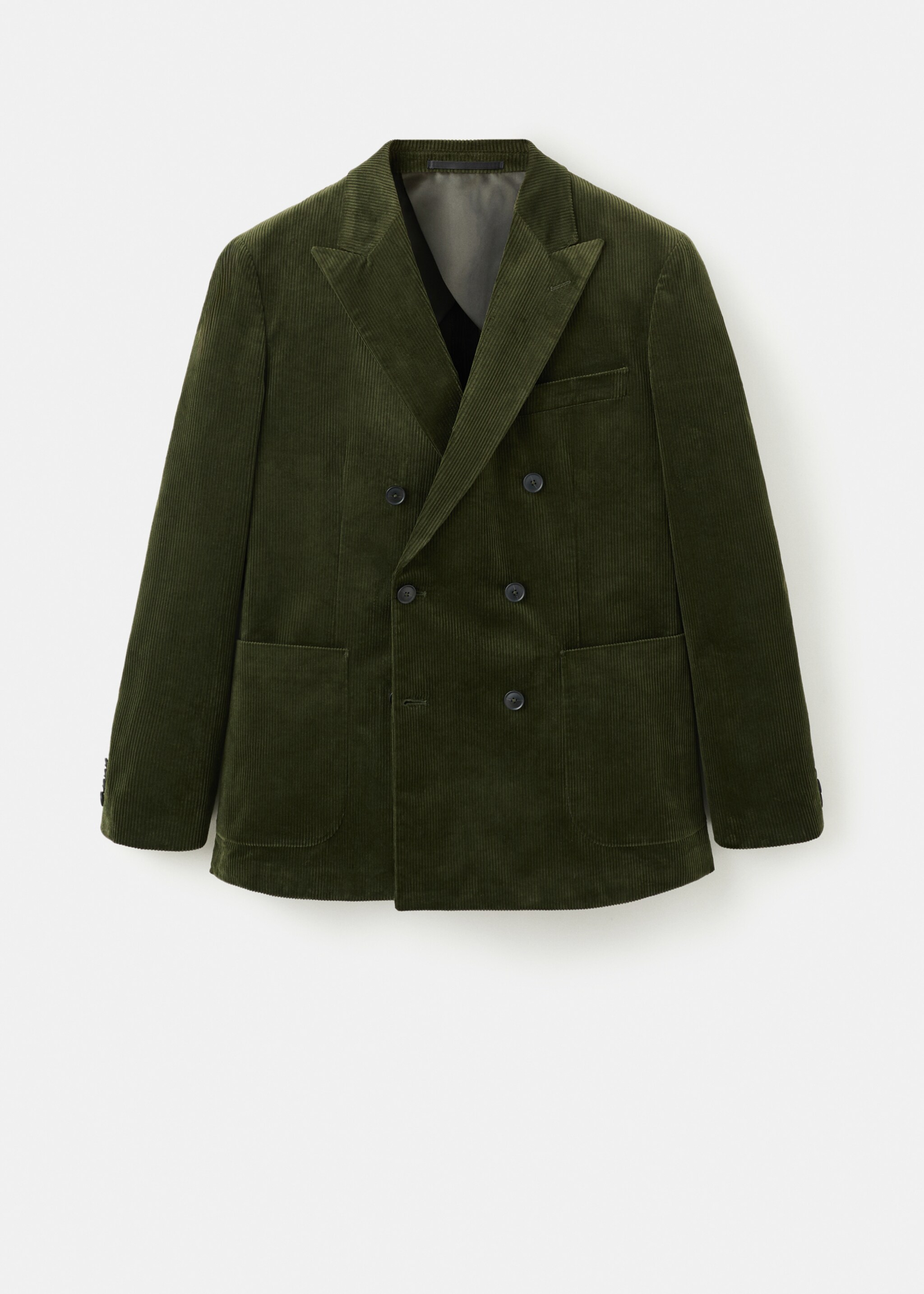 Americana pana encreuada slim fit - Article sense model, Verd. Ref: 27081273-00.