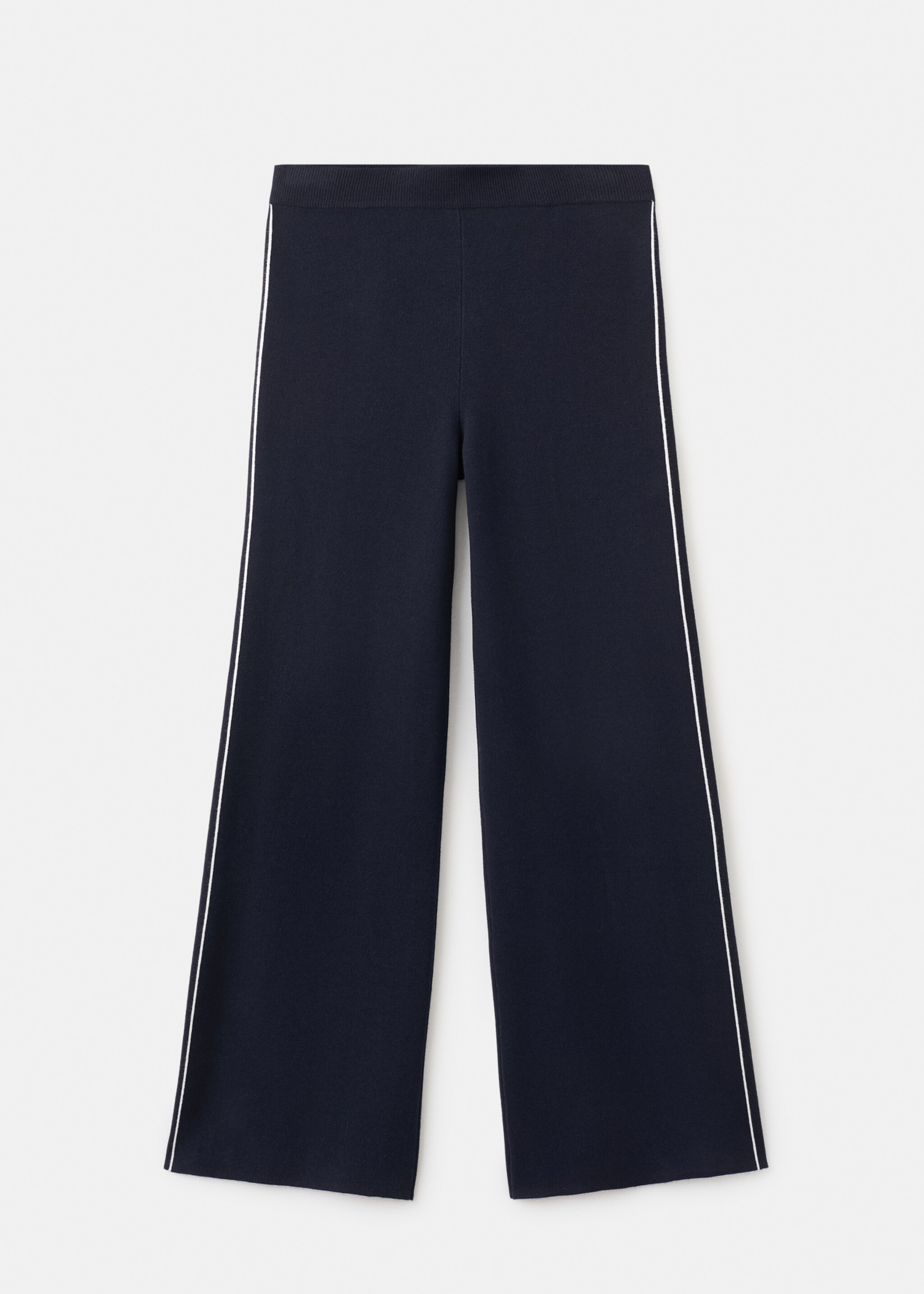 Contrast stripe straight trousers - Article without model, Navy. Ref: 27081274-00.