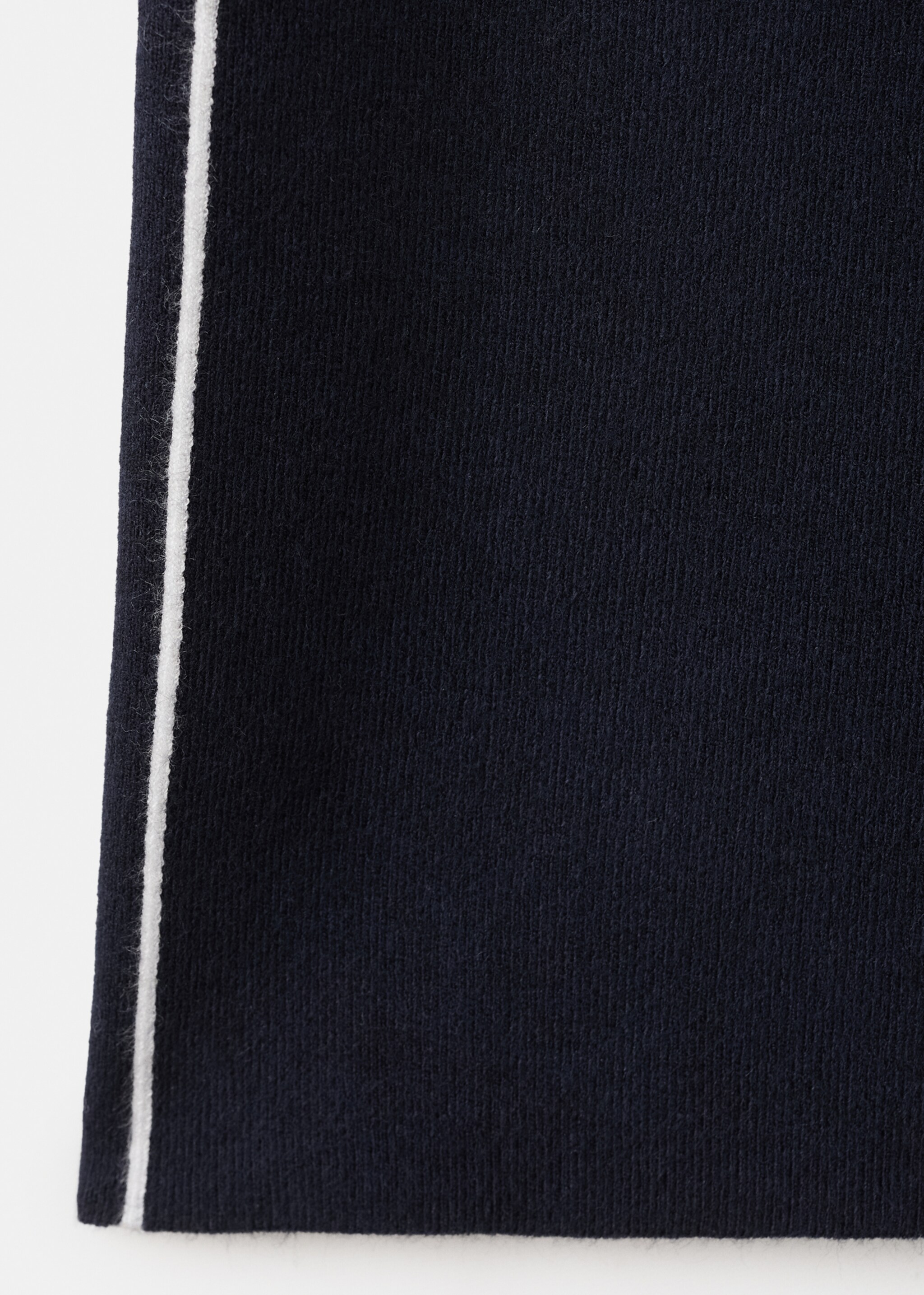 Contrast stripe straight trousers - Details of the article 0, Navy. Ref: 27081274-00.