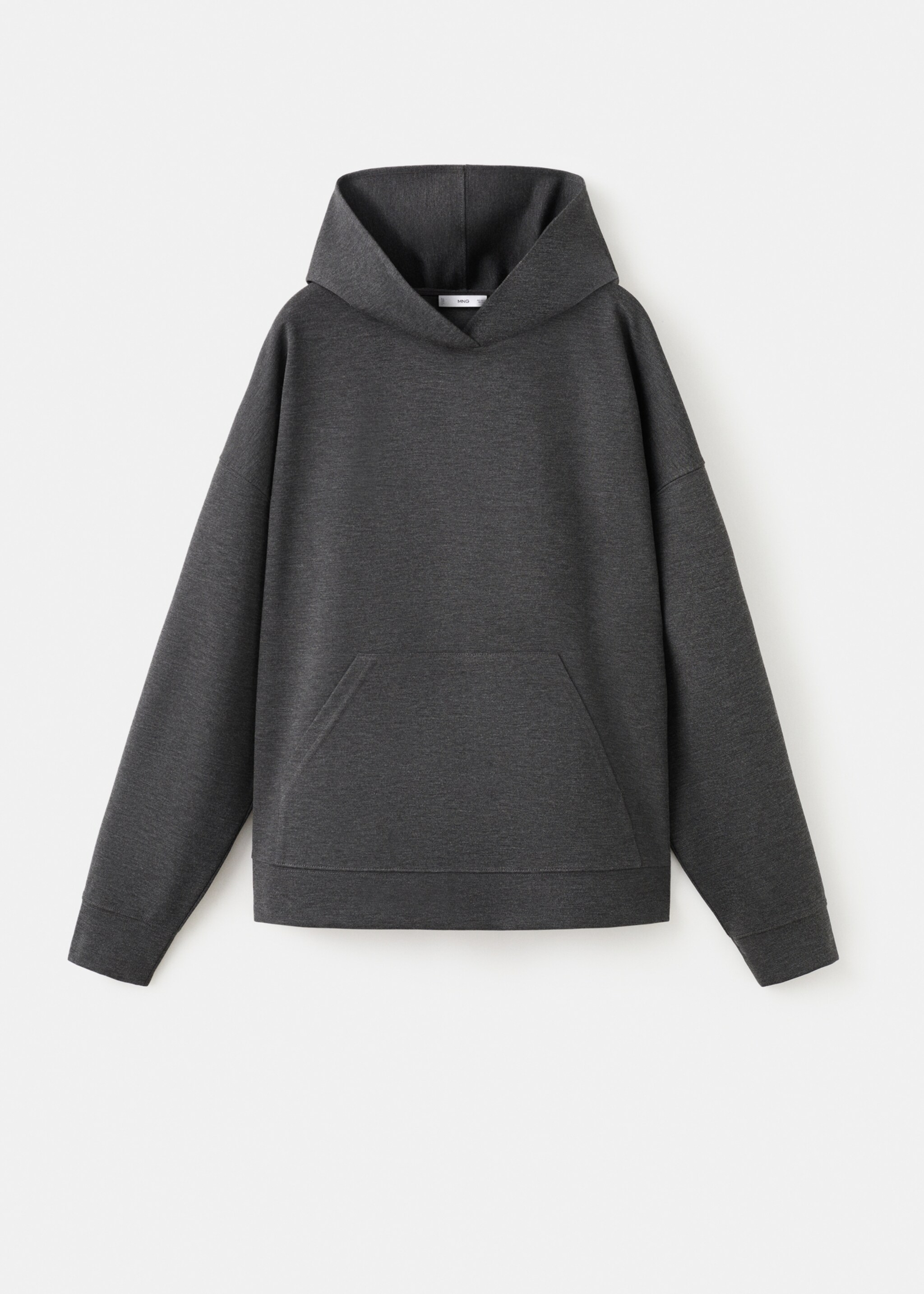 Speckled knitted sweatshirt with hood - Article without model, Medium Heather Grey. Ref: 27081276-00.