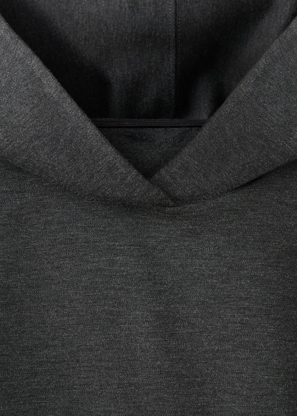 Speckled knitted sweatshirt with hood