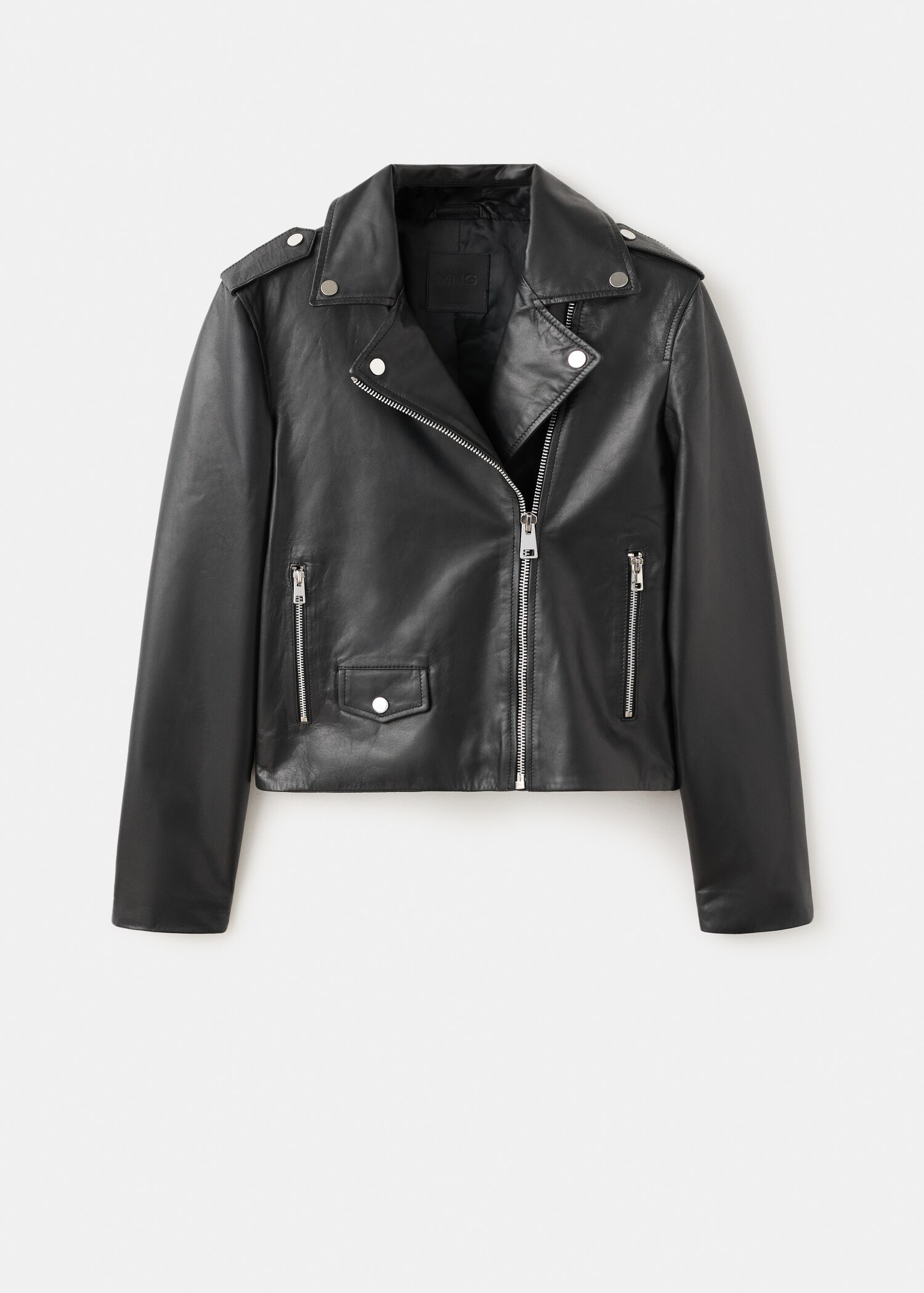 Leather biker jacket - Article without model