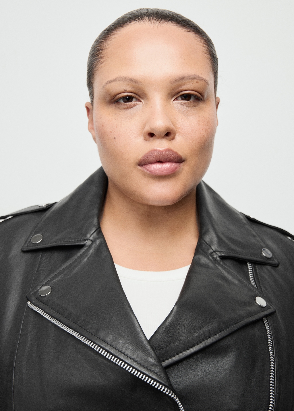 Mango Leather biker jacket