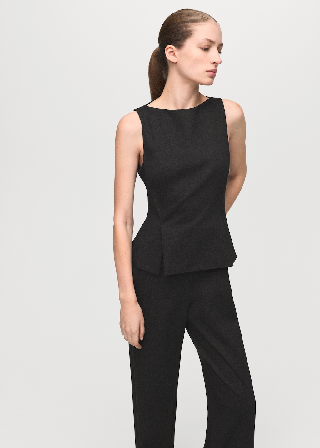 Peplum-style jumpsuit