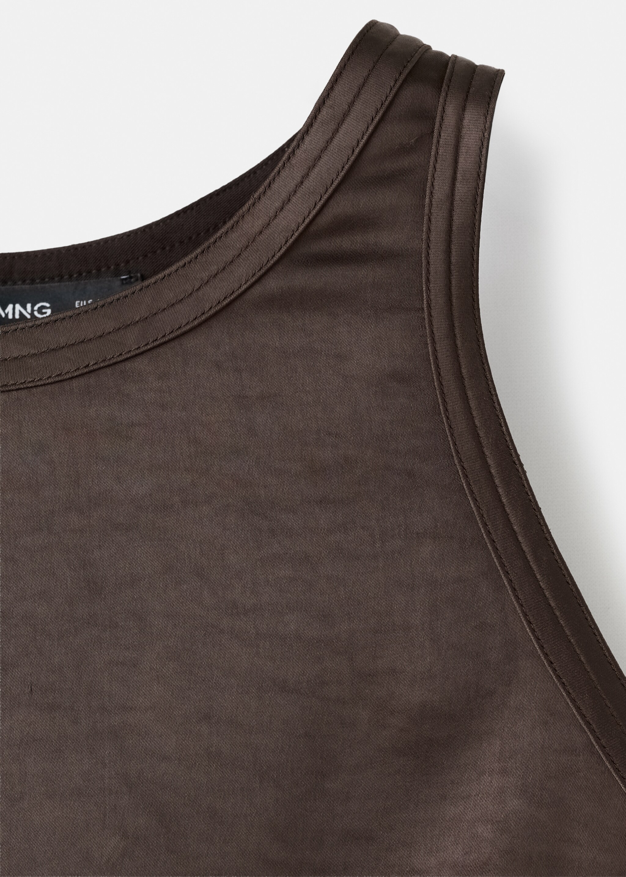 Robe trapèze avec fronces latérales - Détail de l'article 0, Gris vison. Ref: 27081280-00.