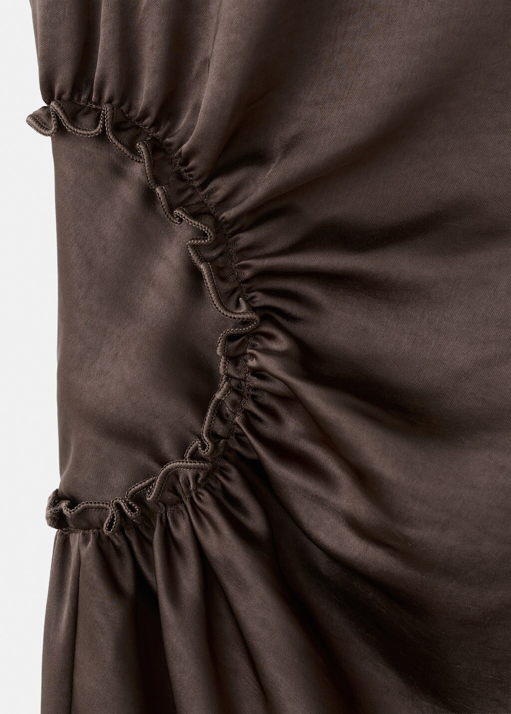 Mango A-line dress with gathered sides