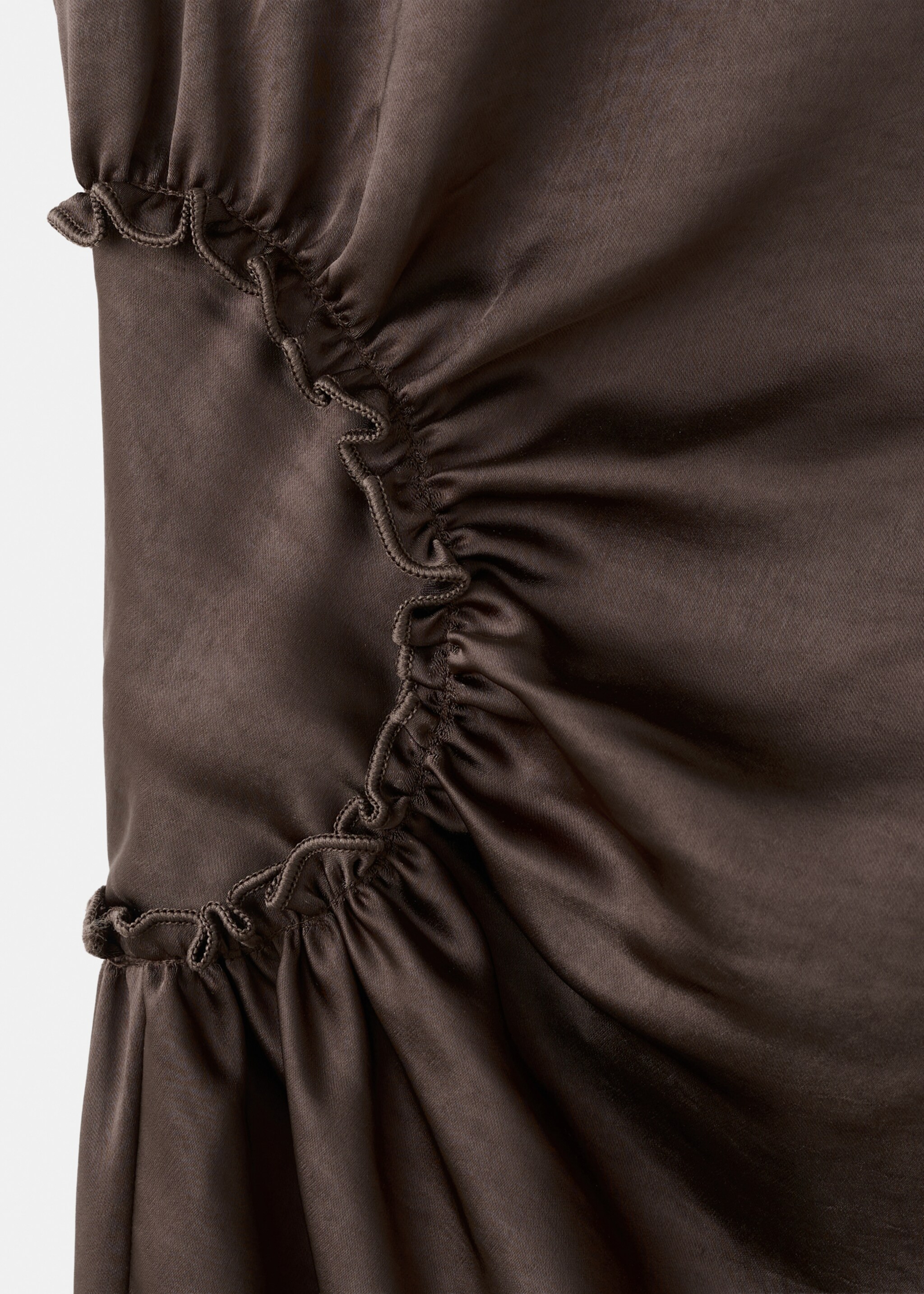 Robe trapèze avec fronces latérales - Détail de l'article 8, Gris vison. Ref: 27081280-00.