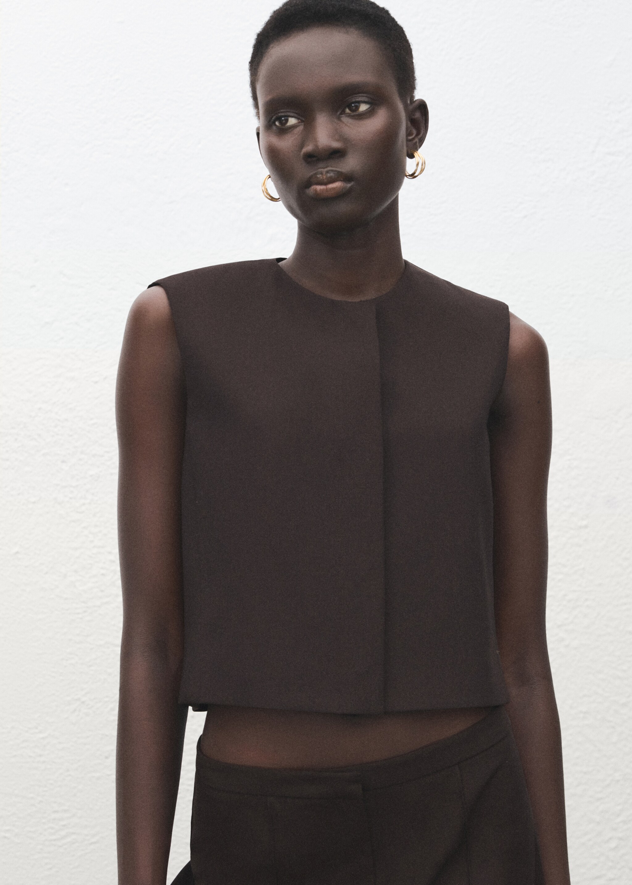 توب كروب مزيج من الصوف - رؤية وسط, رمادي. Ref: 27081281-00.