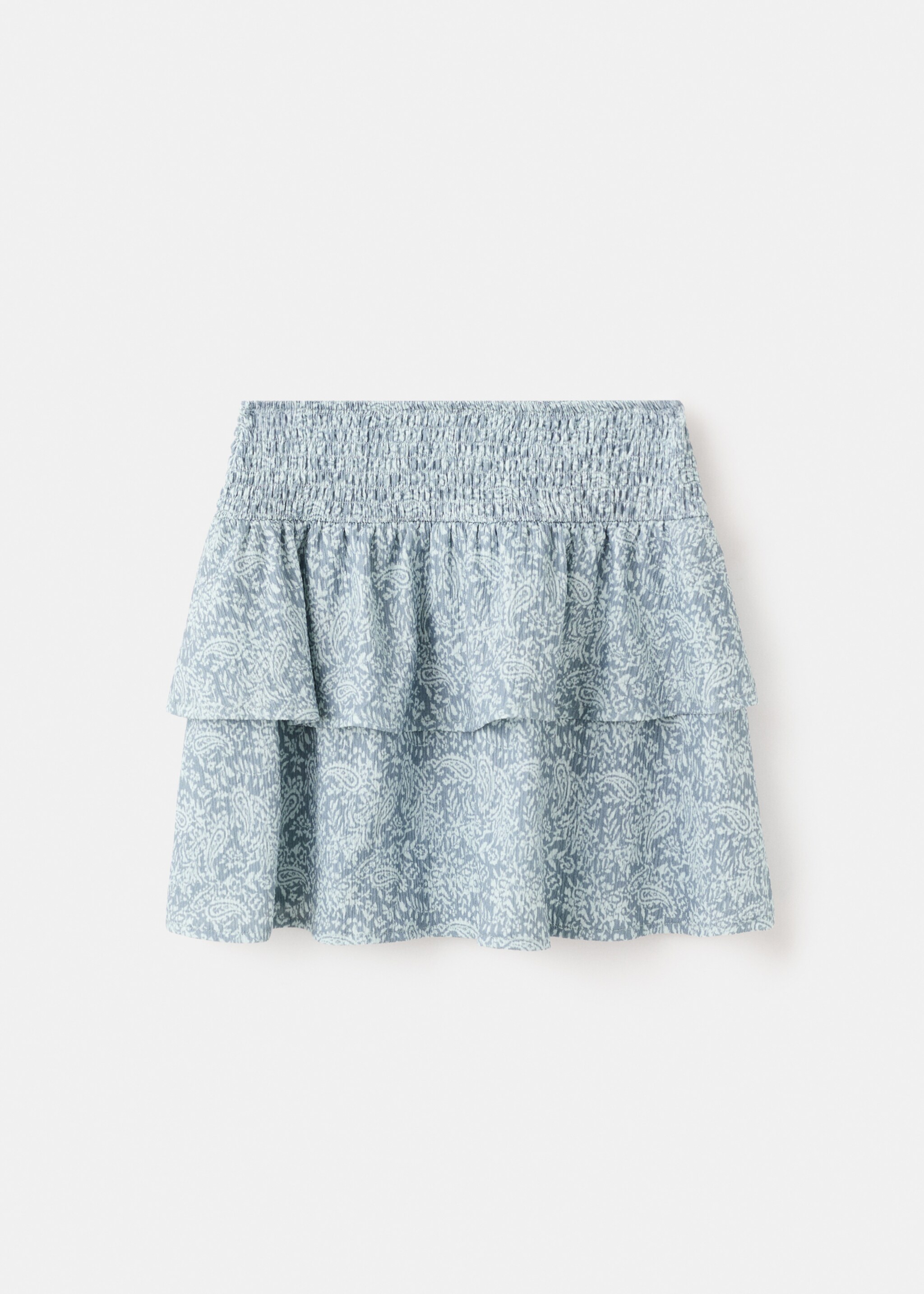 Printed ruffle skirt - Article without model, Blue. Ref: 27081285-00.