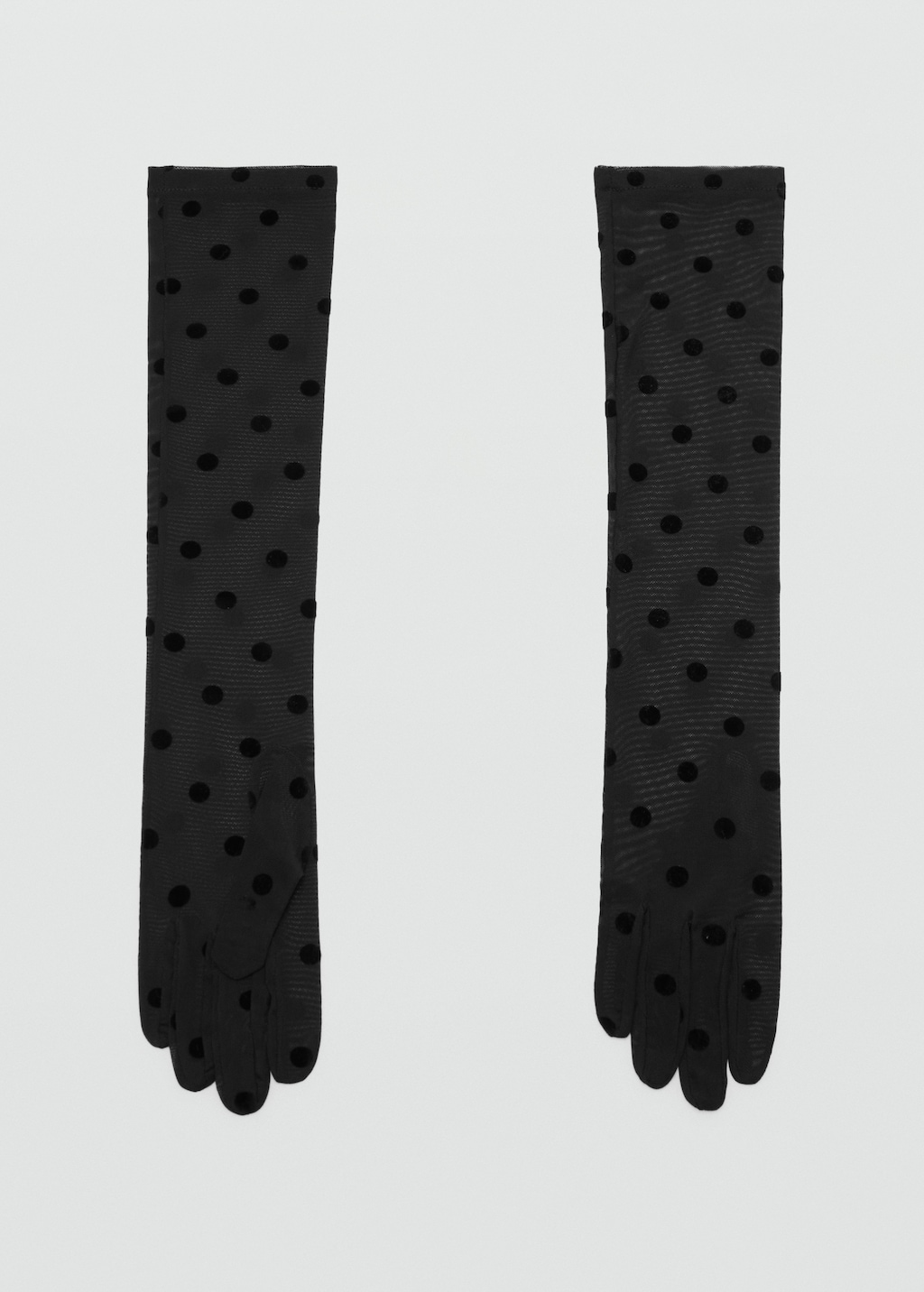 Long spotted gloves