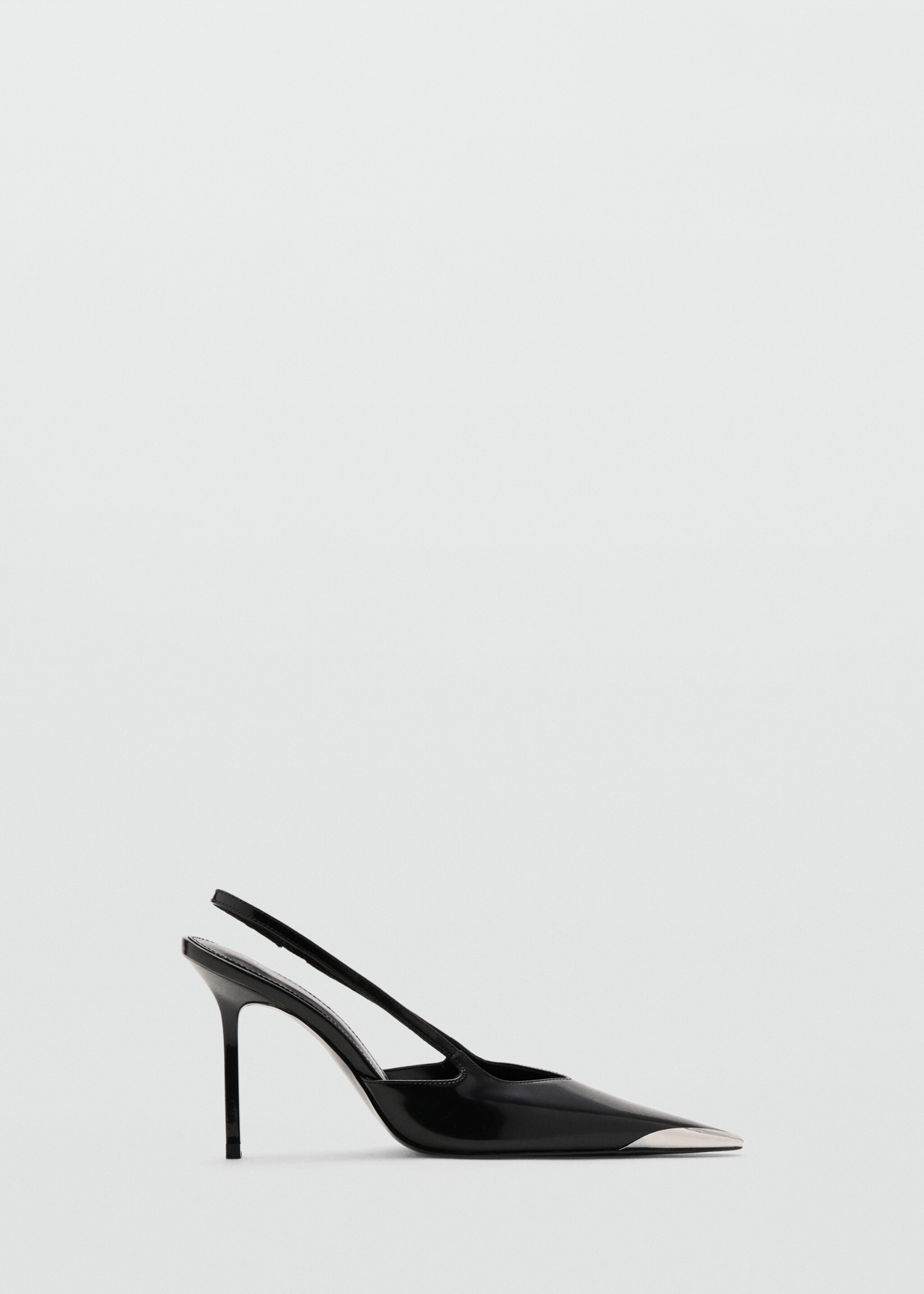 Leather high-heeled shoes with metal toe cap - Article without model, Black. Ref: 27081289-00.