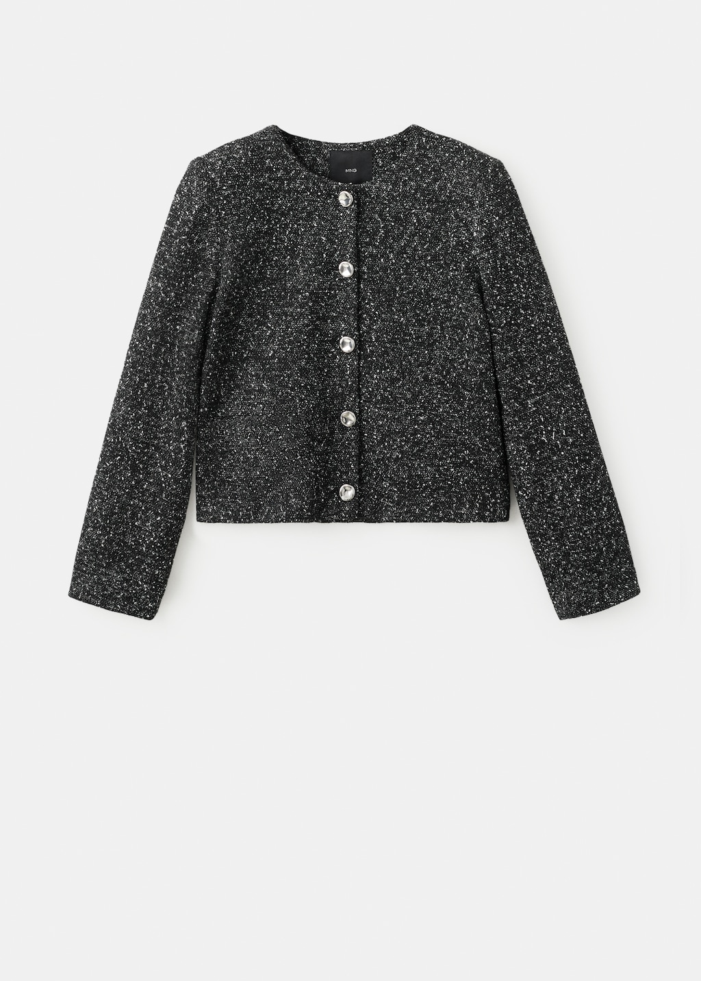 Mango Flecked cotton-blend jacket thumbnail