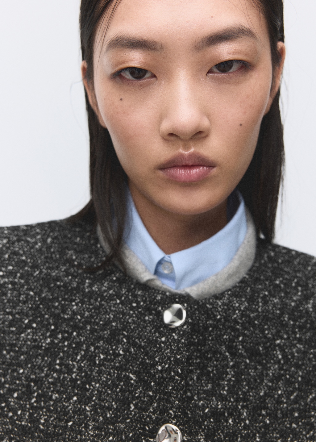 Flecked cotton-blend jacket