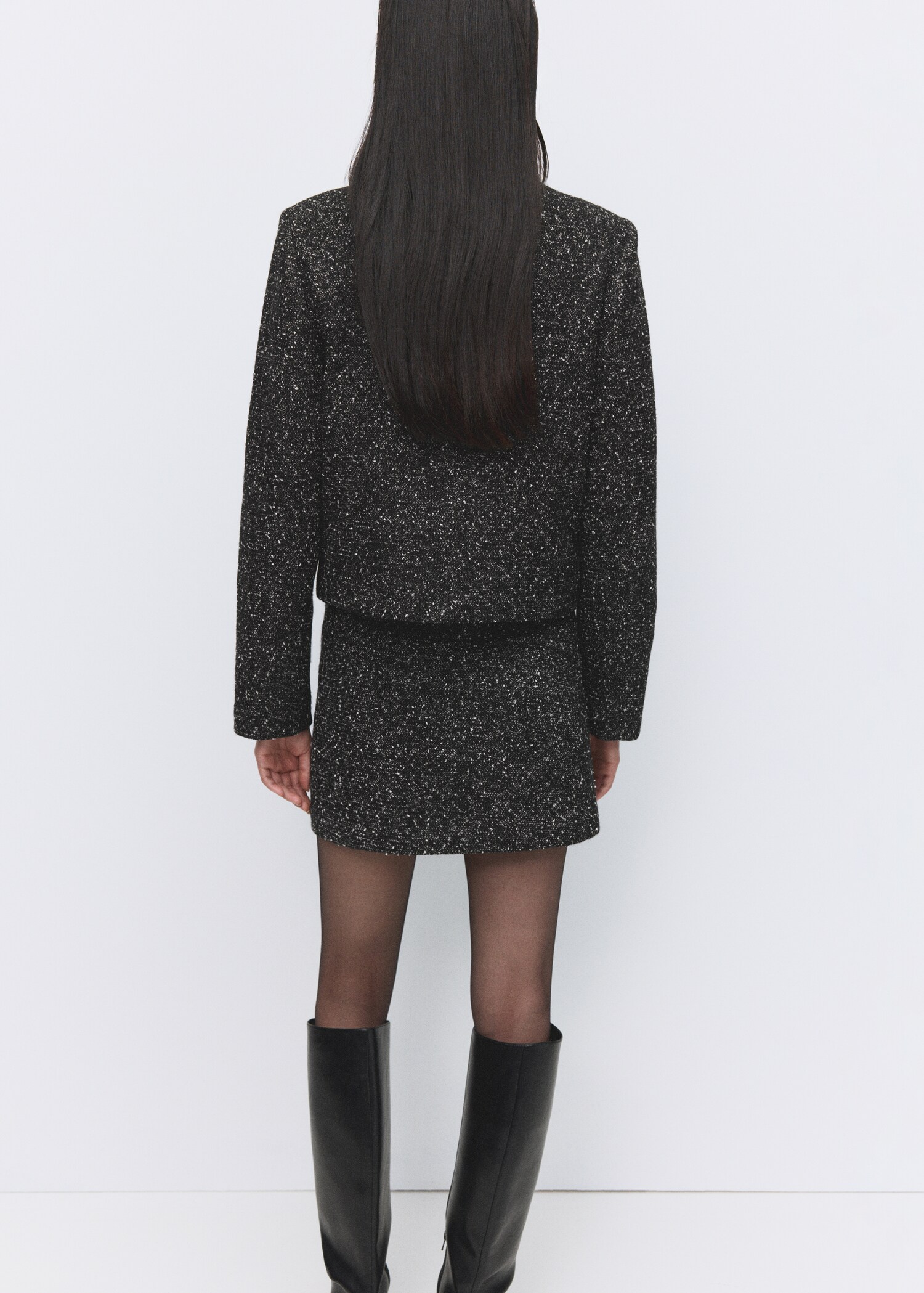 Flecked cotton-blend jacket - Reverse of the article