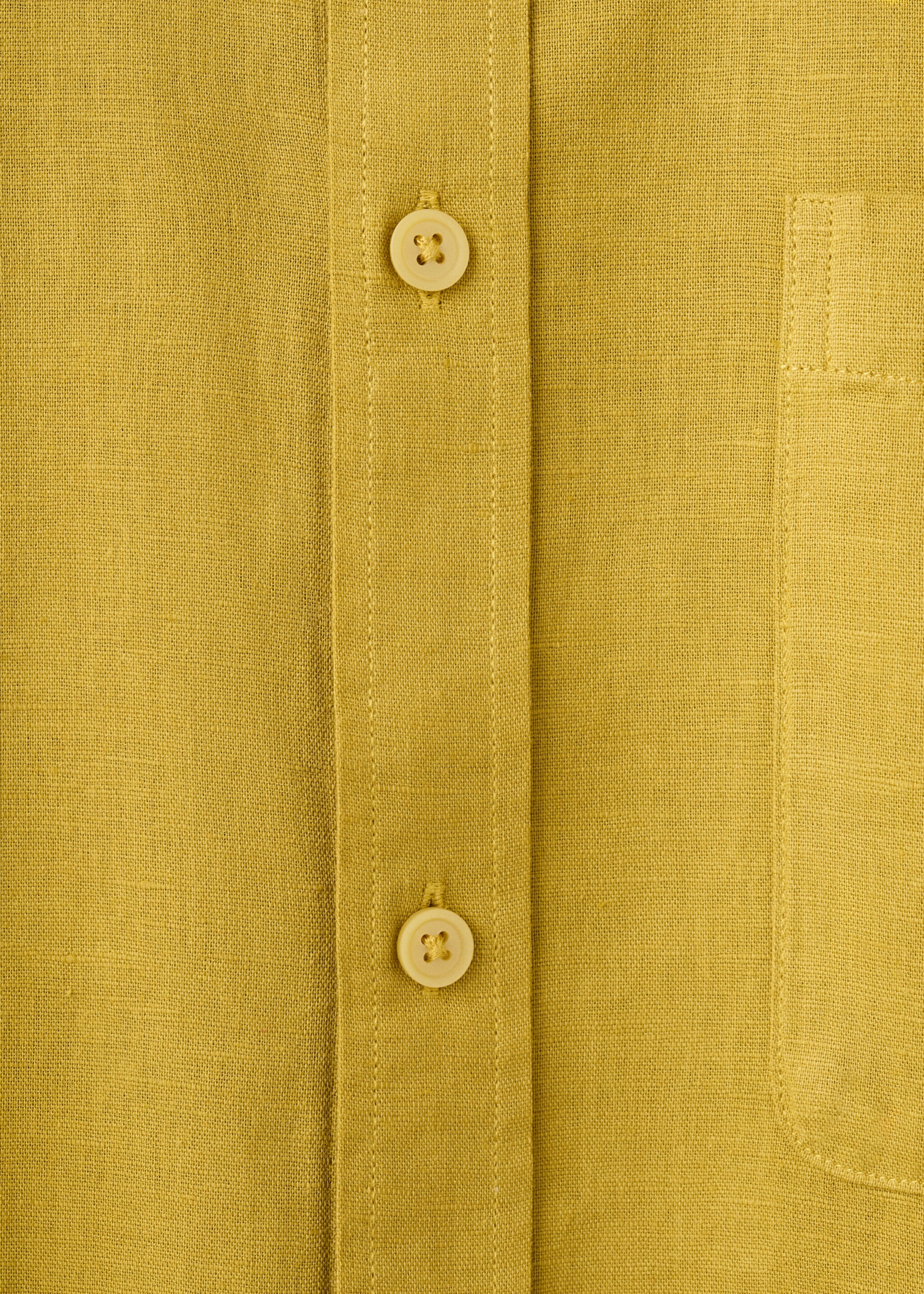 Pocket linen shirt - Details of the article 0, Curry. Ref: 27081299-00.