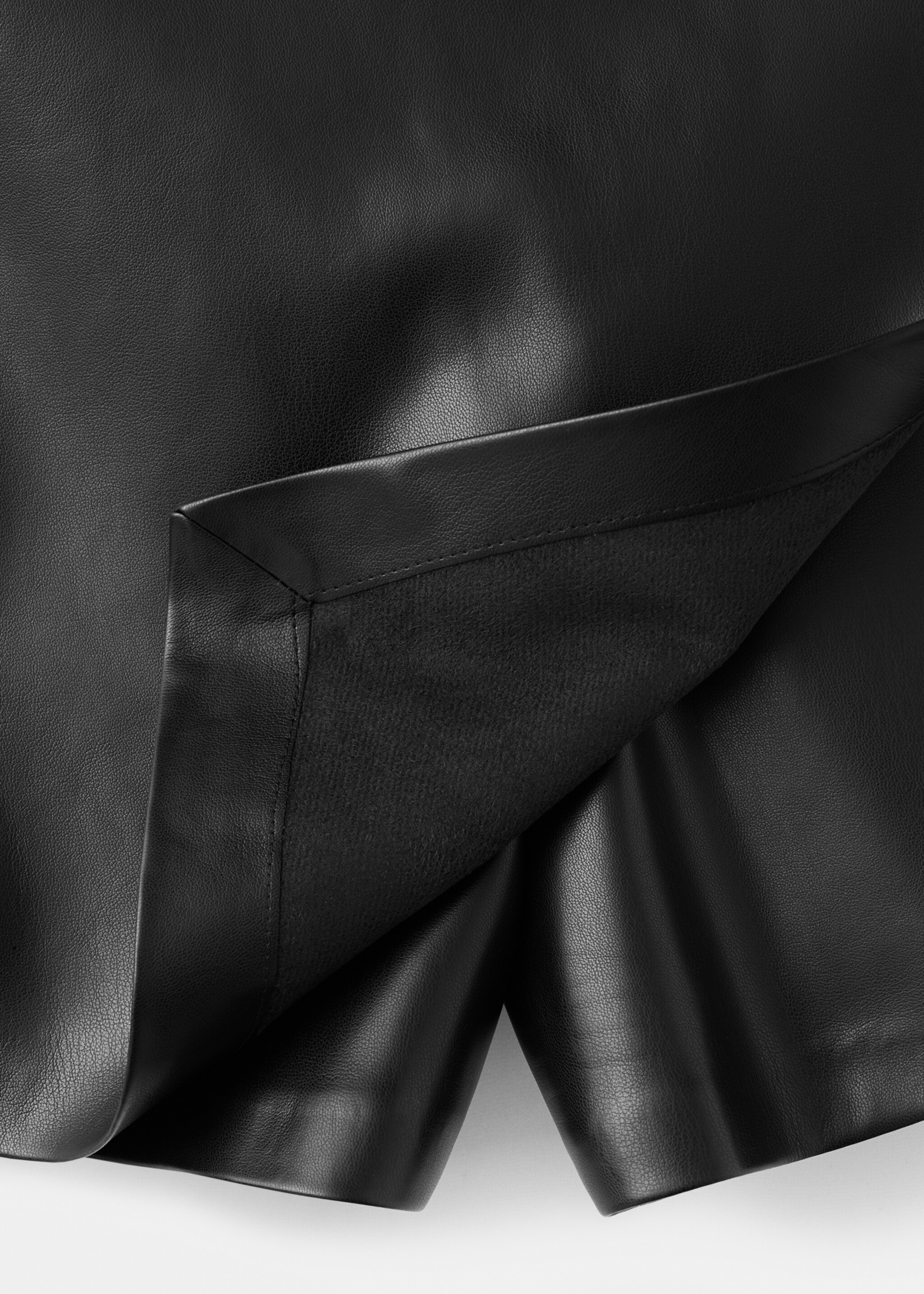 Faux-leather culottes - Details of the article 0, Black. Ref: 27081301-00.