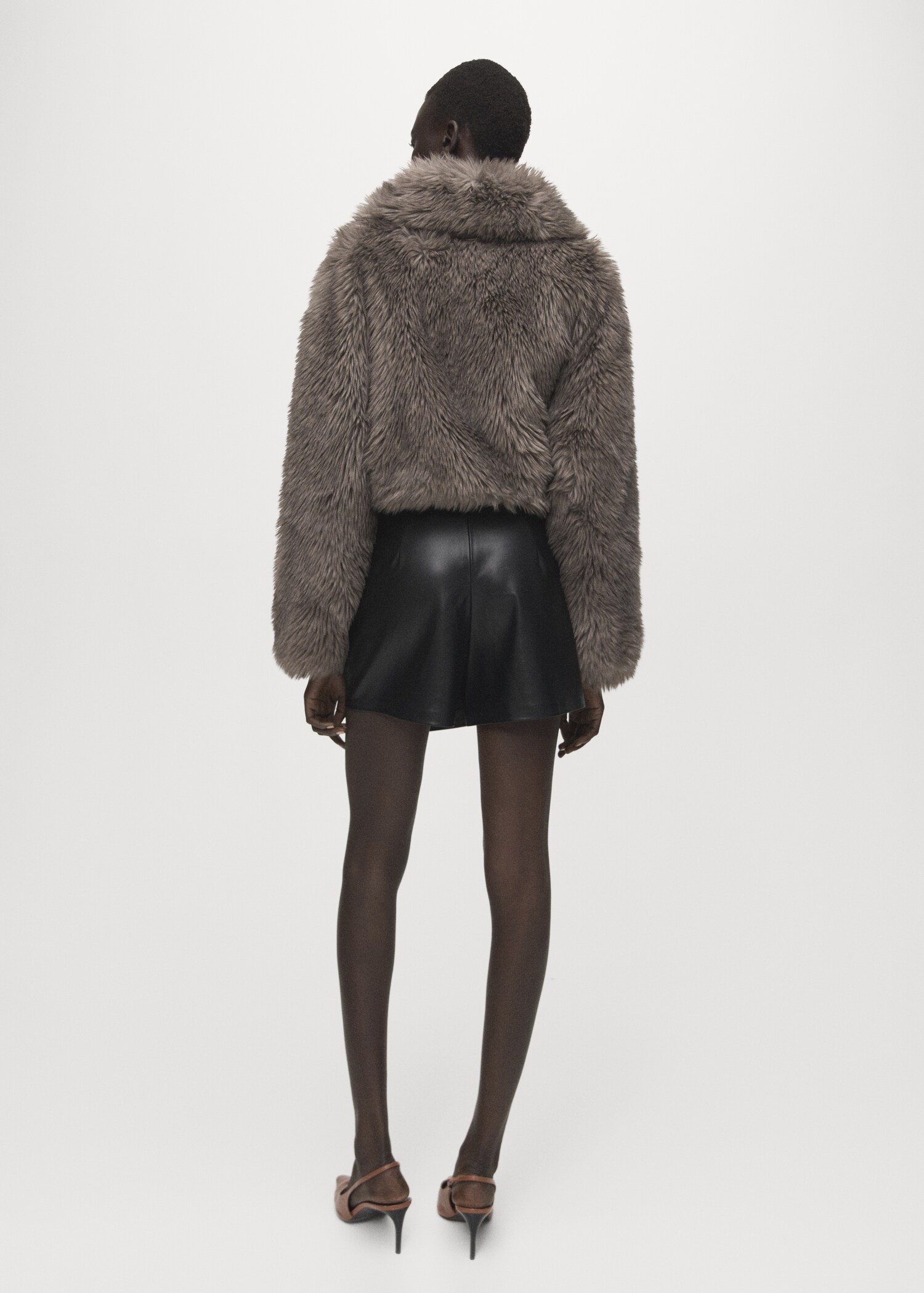 Faux-leather culottes - Reverse of the article